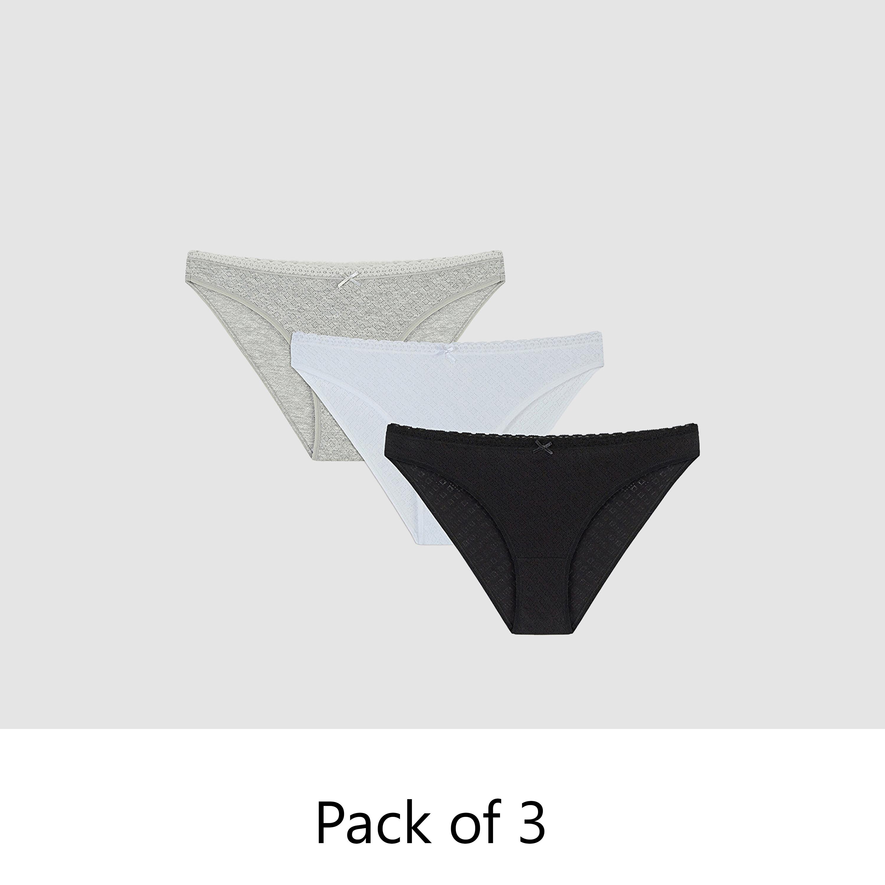 Penti Pack of 3 Soft Poinel Multicolor Cotton Patterned Medium Coverage Women's Bikini Panties-women-clothing-lingerie-panties-image-1