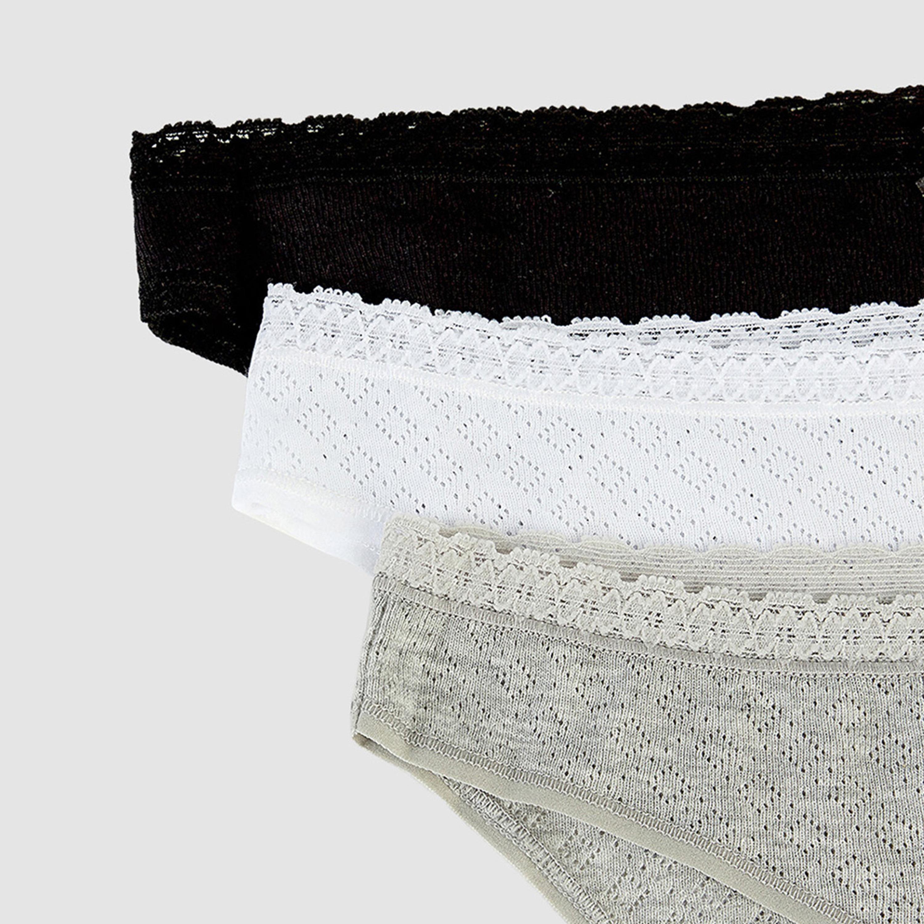 Penti Pack of 3 Soft Poinel Multicolor Cotton Patterned Medium Coverage Women's Bikini Panties-women-clothing-lingerie-panties-image-7