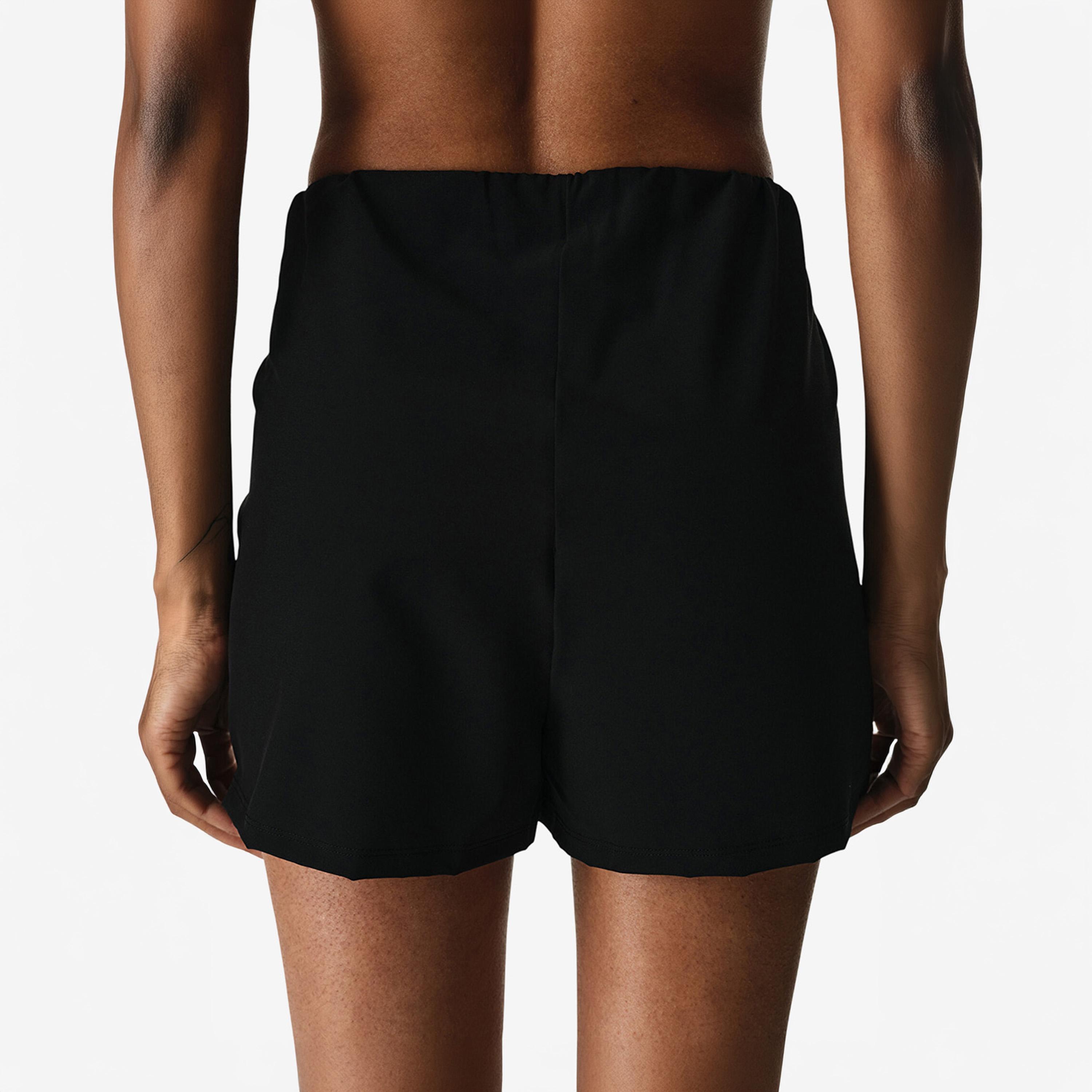 شورت بحر حريمي سادة بخصر مرتفع مطاطي باللون الأسود من بينتي-women-clothing-swimandbeach-beachwear-image-4