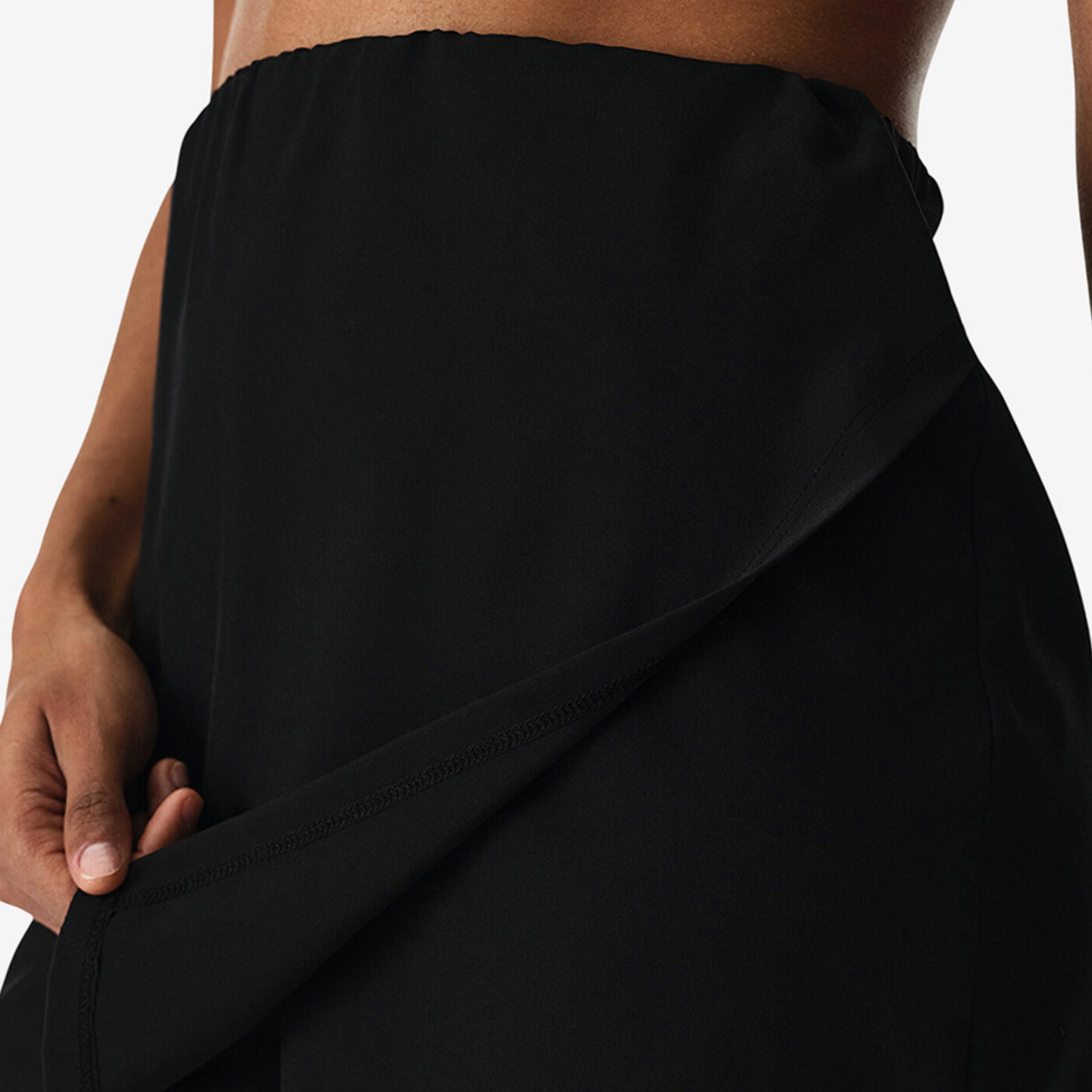 شورت بحر حريمي سادة بخصر مرتفع مطاطي باللون الأسود من بينتي-women-clothing-swimandbeach-beachwear-image-5