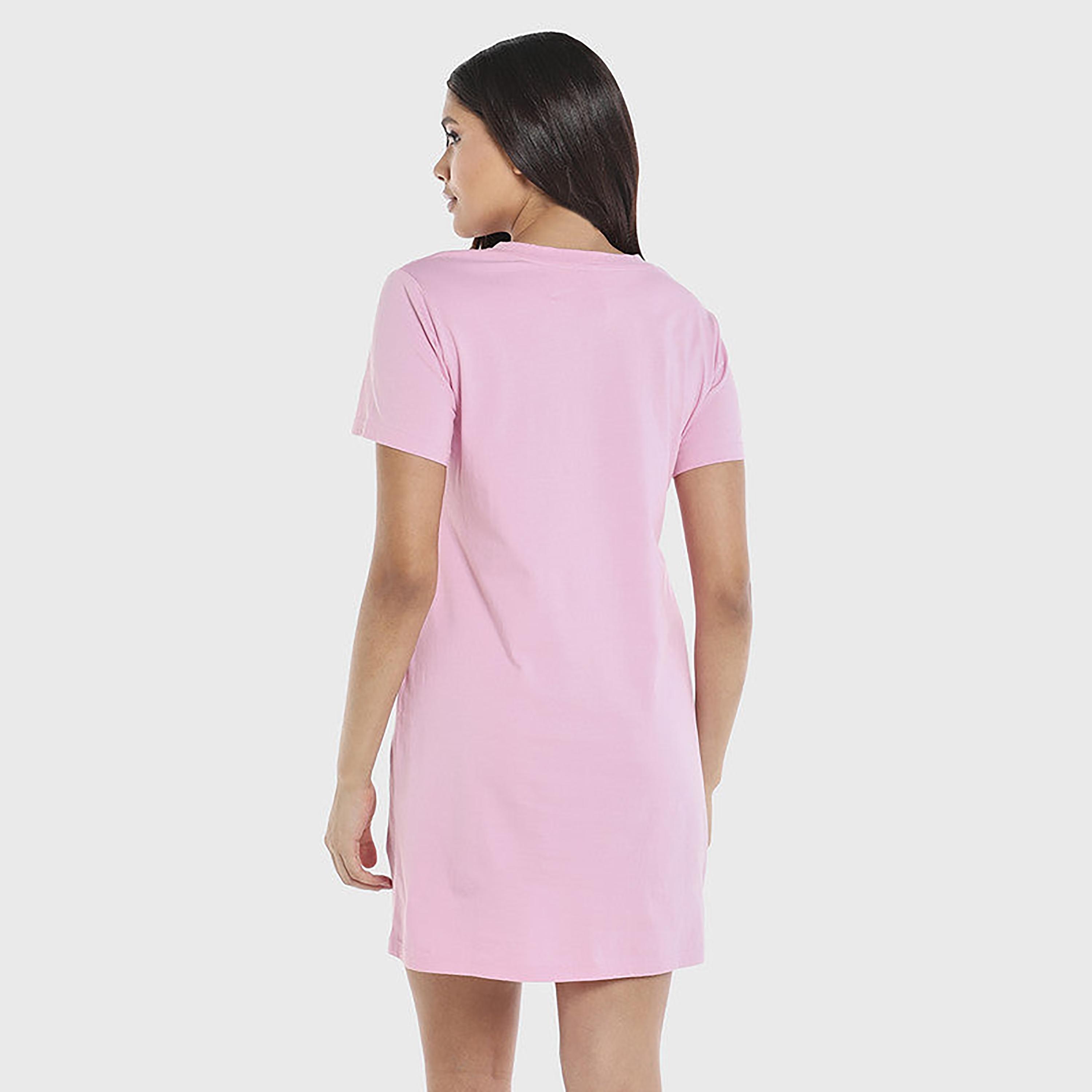 Isla & Evie Printed Crew Neck Short Sleeves Women's T-Shirt Dress-women-clothing-nightwear-nighties-image-5