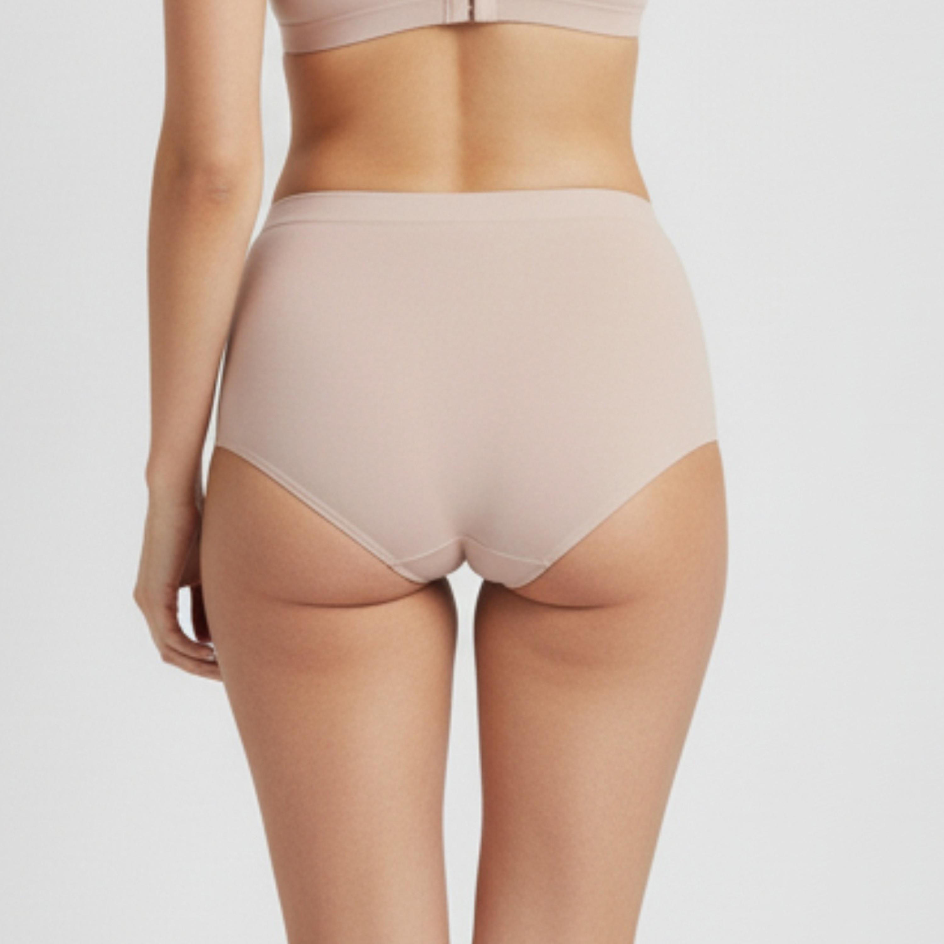 طقم من 3 قطع سروال داخلي نسائي قطني متعدد الألوان سادة بتغطية متوسطة "بريف" من بنتي-women-clothing-lingerie-panties-image-3