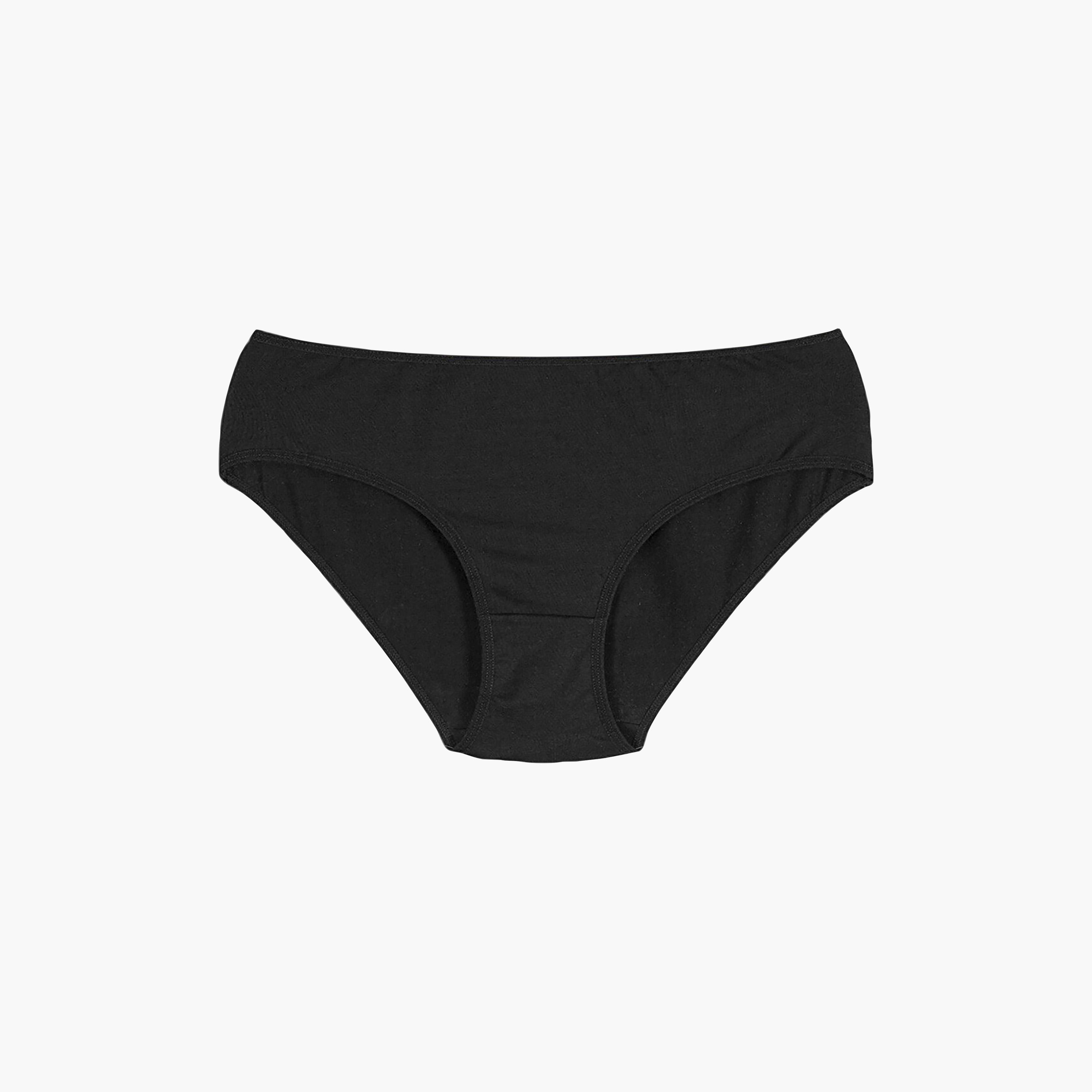 Penti Pack of 3 Cover Slip Black Cotton Medium Coverage Women's Brief Panty-women-clothing-lingerie-panties-image-2
