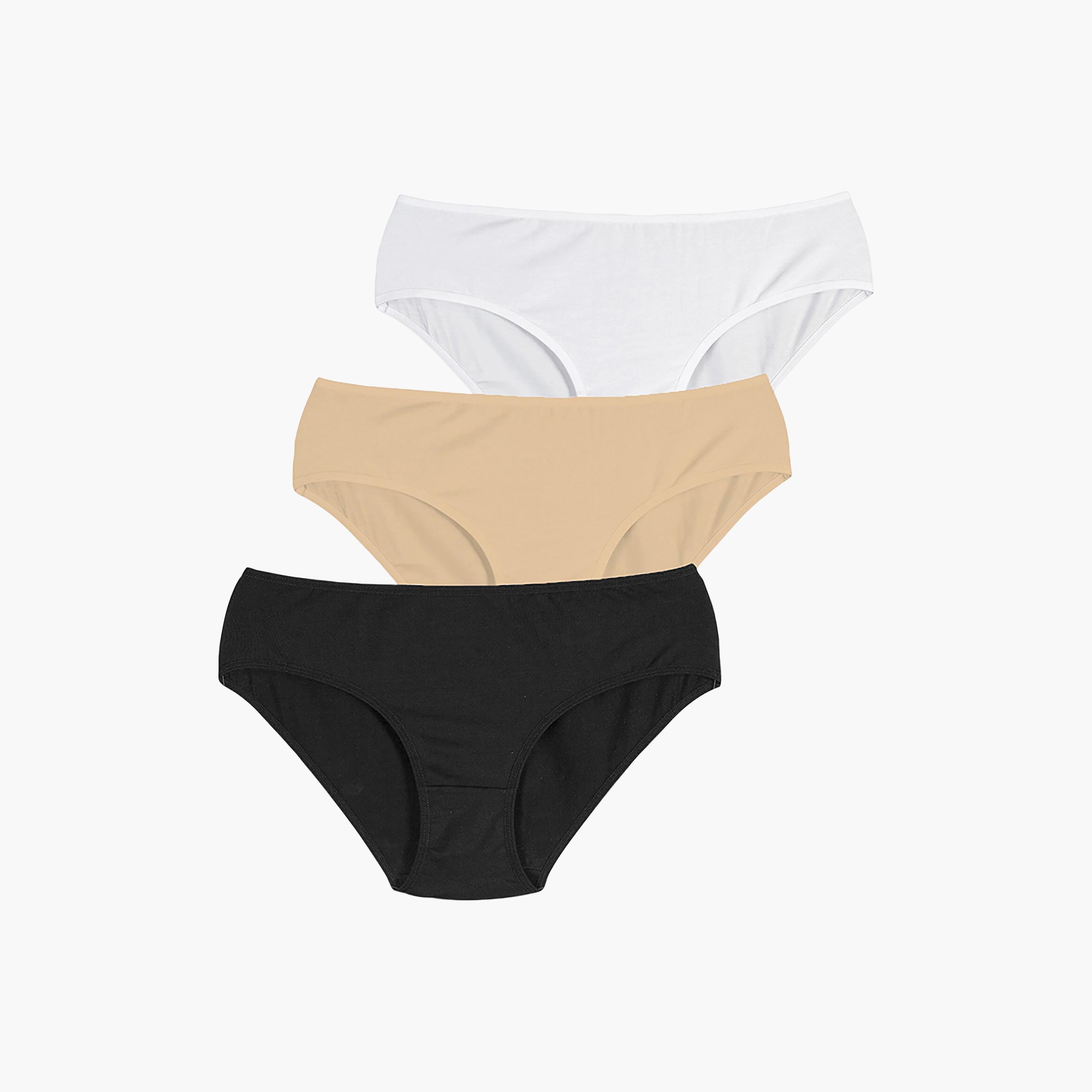 Penti Pack of 3 Cover Slip Multicolour Cotton Medium Coverage Women's Brief Panty-women-clothing-lingerie-panties-image-1