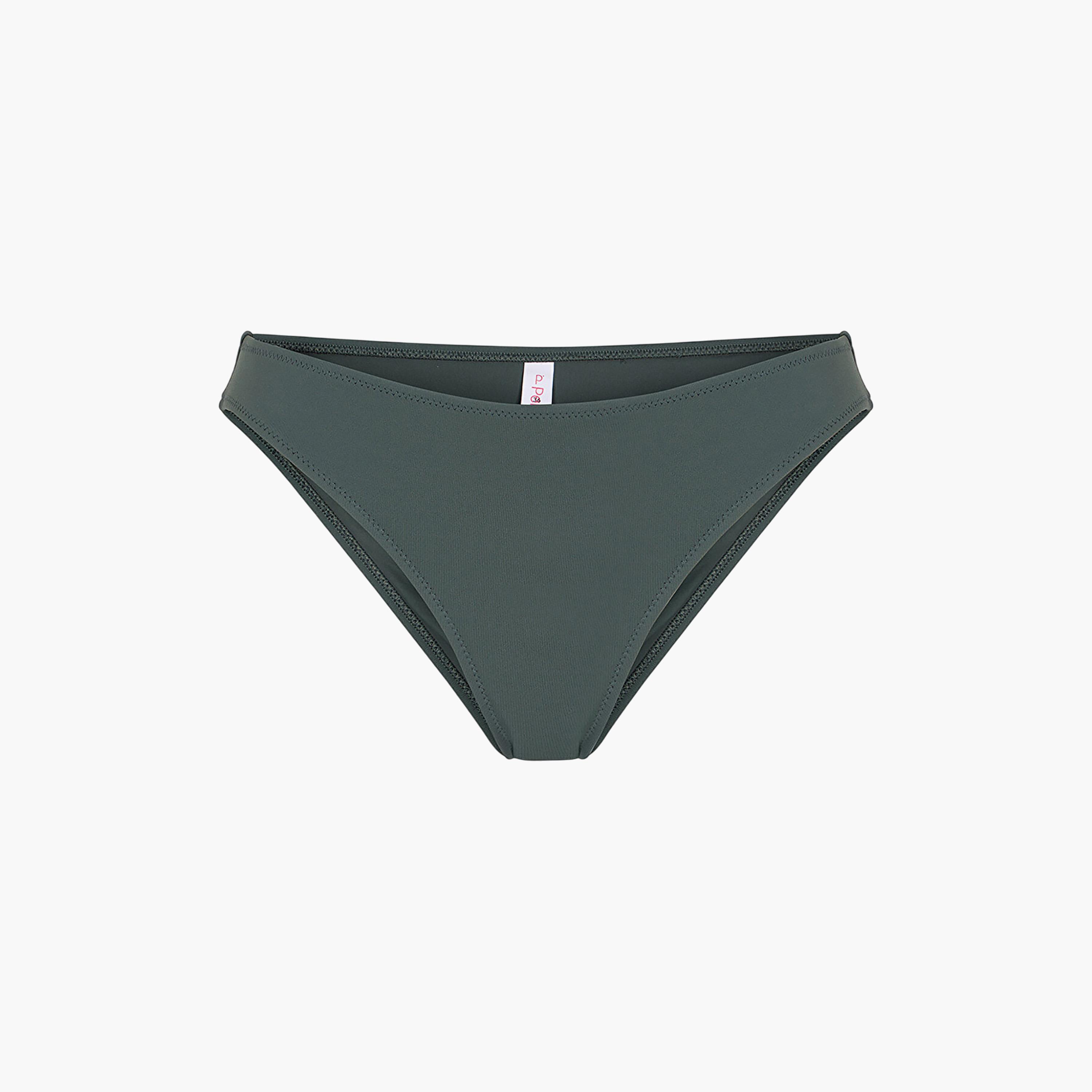 Penti Green Plain Mid-Rise Women's Bikini Bottom-women-clothing-swimandbeach-swim-bikinis-image-4