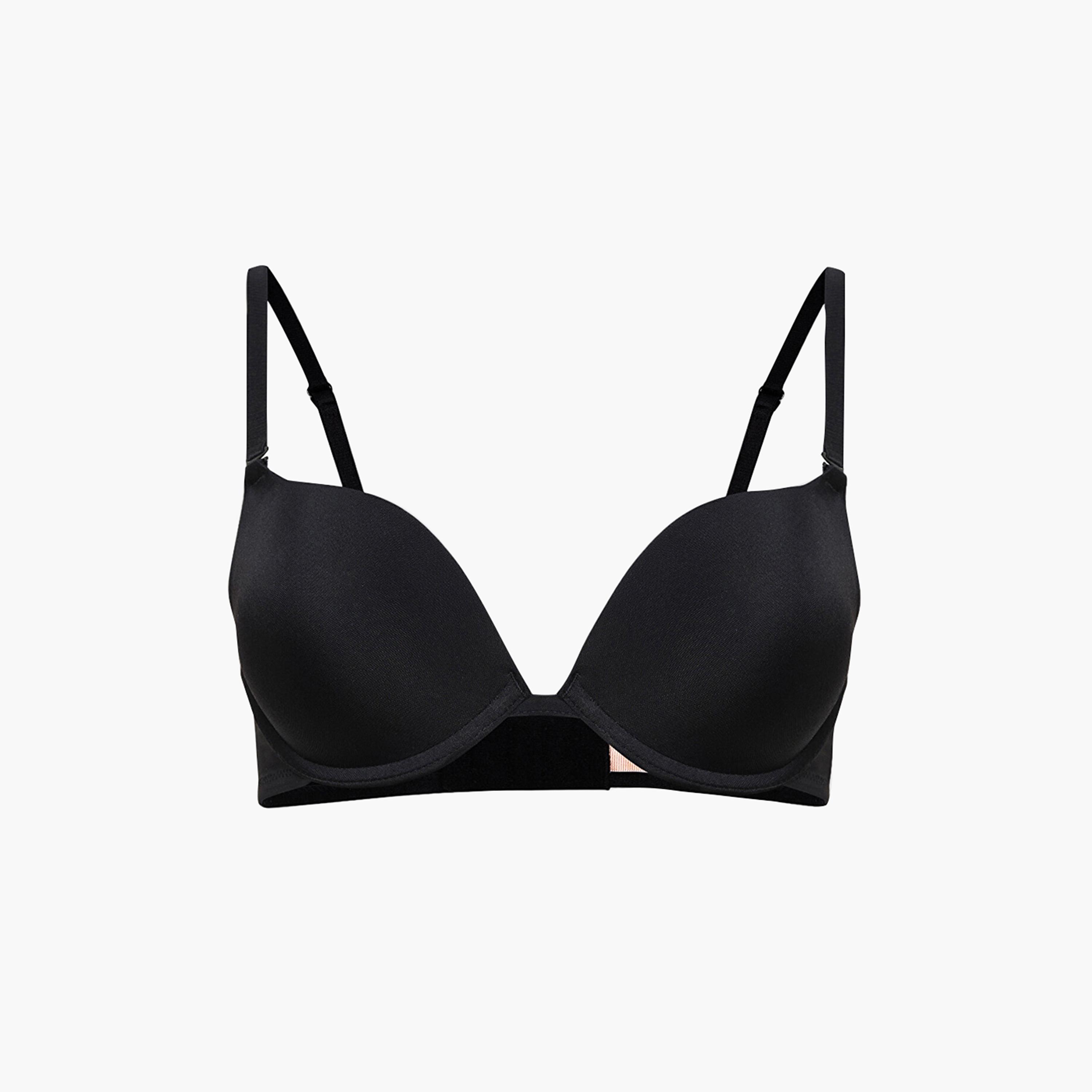 حمالة صدر نسائية مبطنة متوسطة الدعم لول أب سوتيان أسود مزودة بسلك من بينتي-women-clothing-lingerie-bras-image-1
