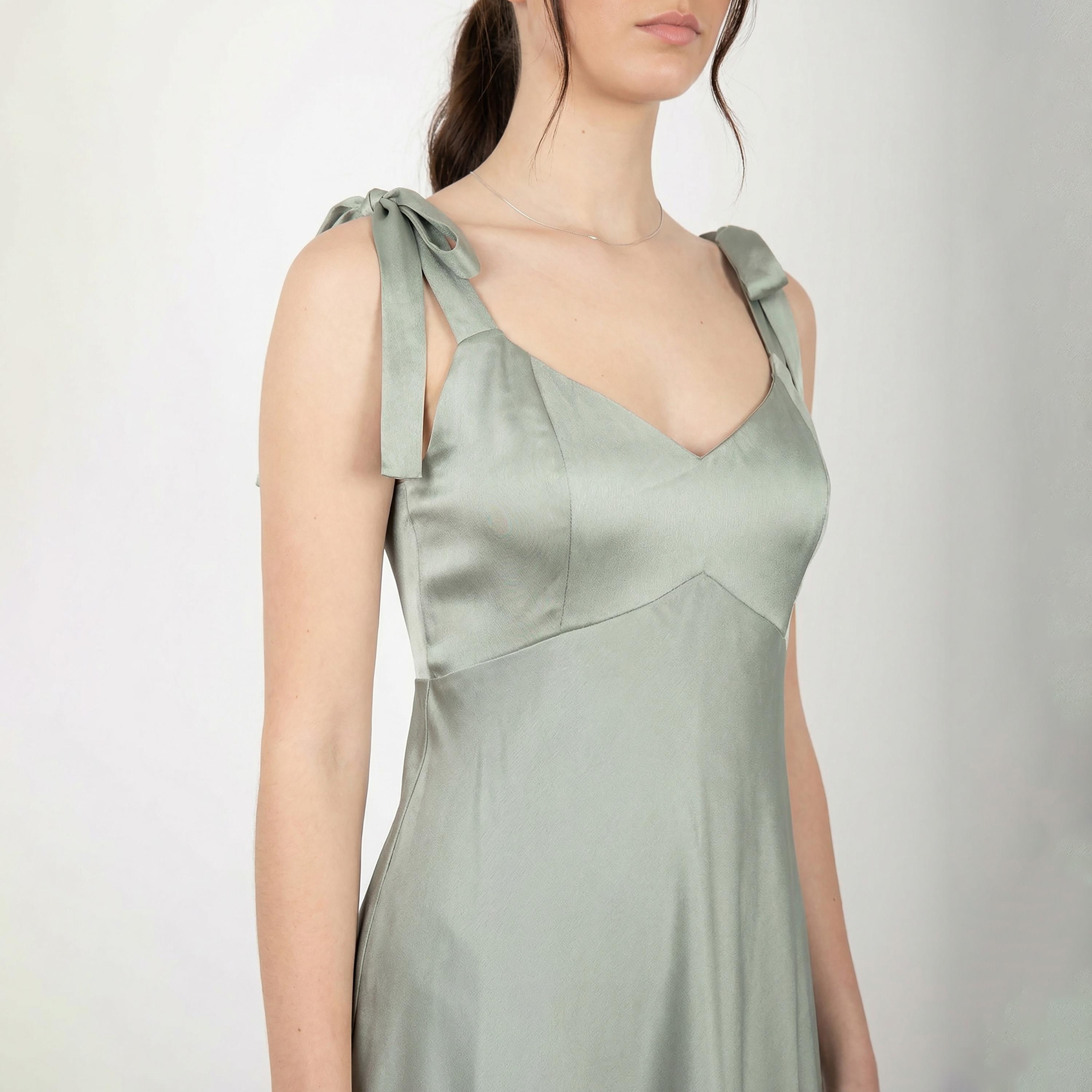 Maya Deluxe Satin Sweetheart Neck Women's Maxi Dress-women-clothing-dresses-image-3
