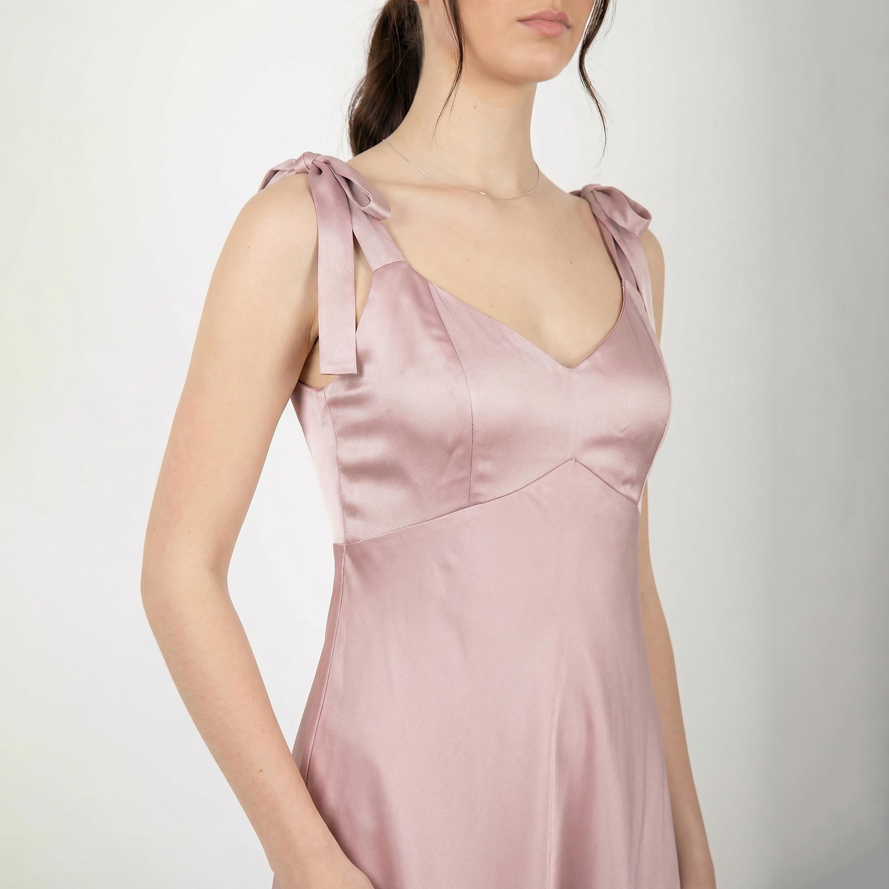 Maya Deluxe Satin Sweetheart Neck Women's Maxi Dress-women-clothing-dresses-image-3