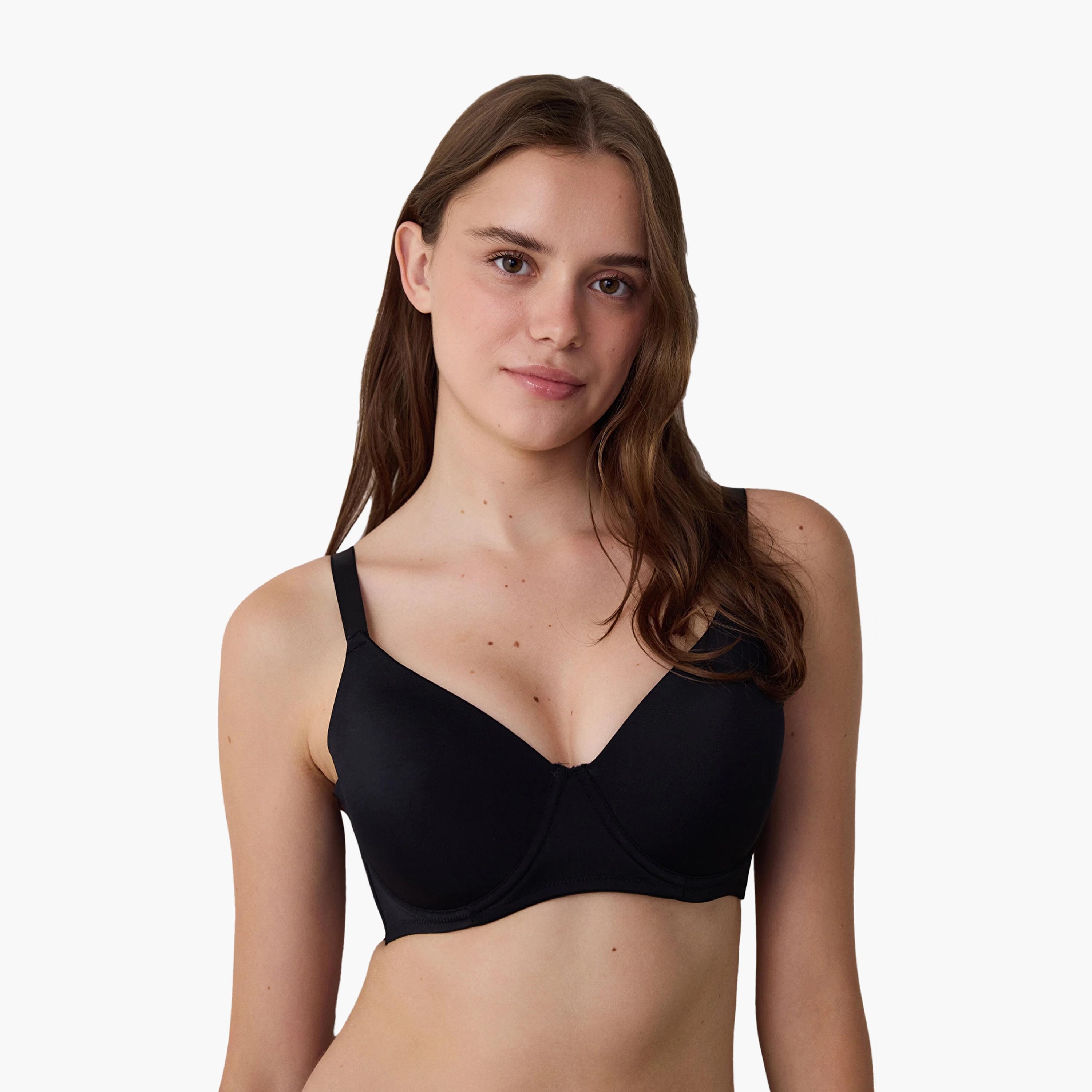 Penti Marvel Sutyen Black Wired Medium Support Padded Women's T-Shirt Bra-women-clothing-lingerie-bras-image-1