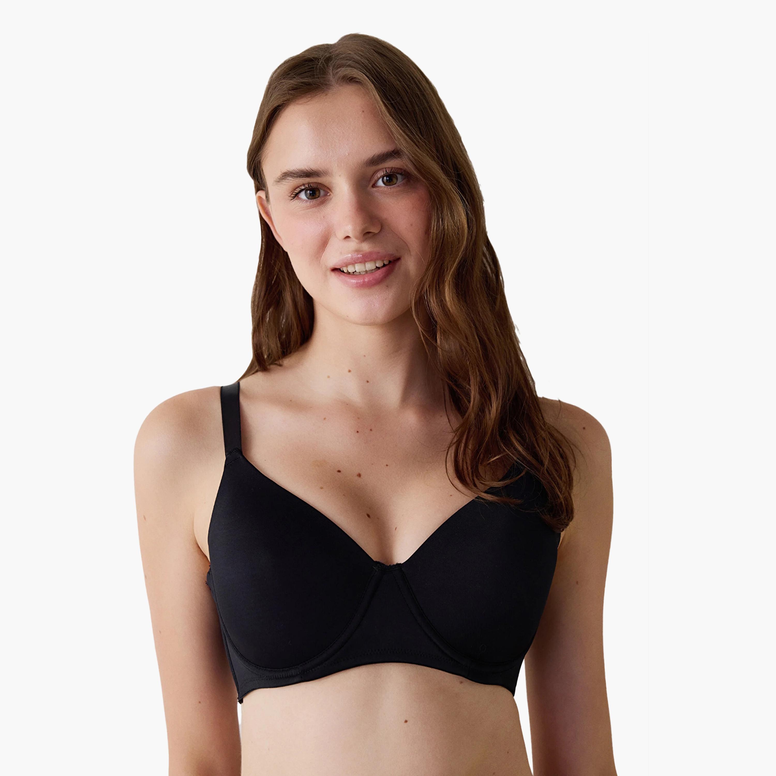Penti Marvel Sutyen Black Wired Medium Support Padded Women's T-Shirt Bra-women-clothing-lingerie-bras-image-3