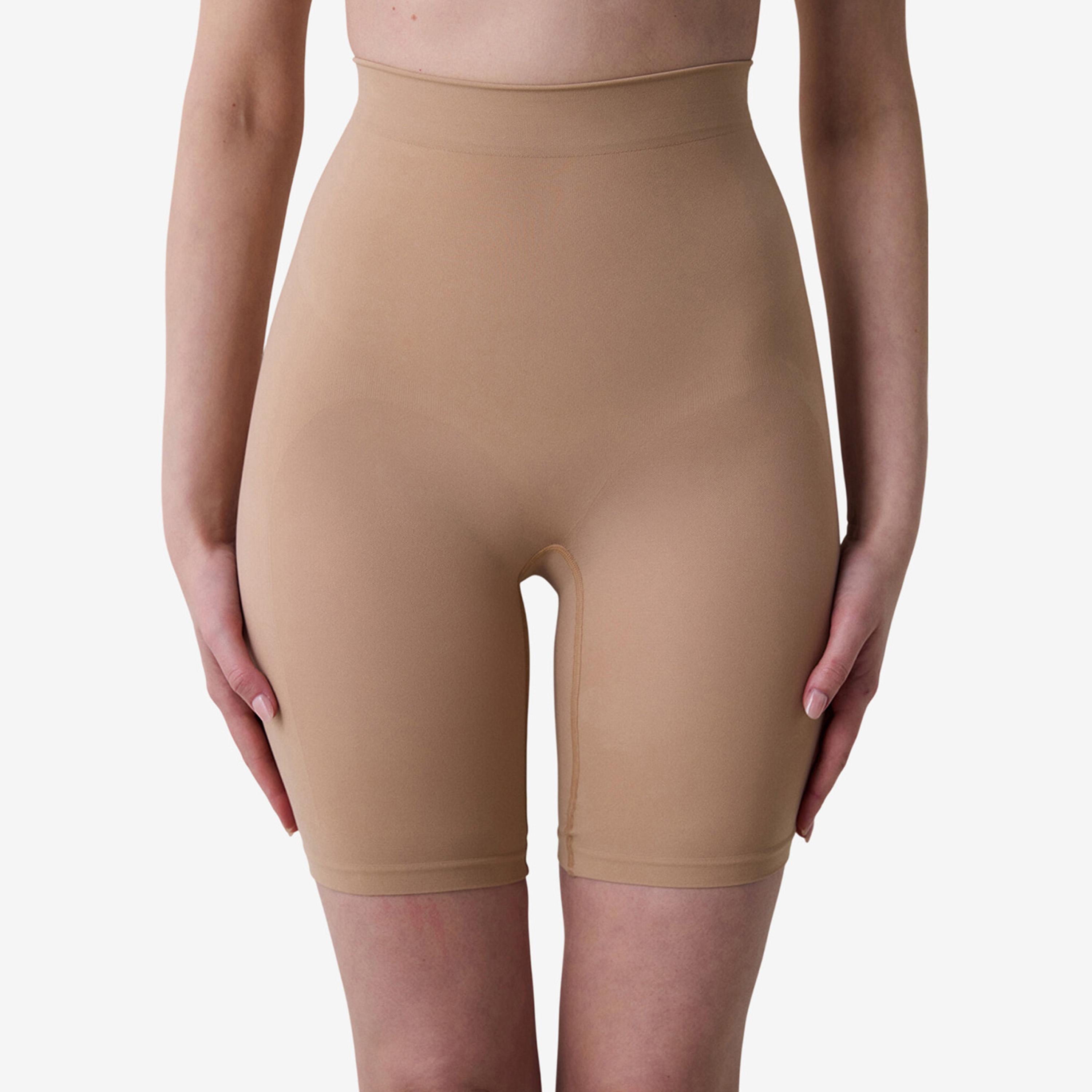 مشد حريمي (شيبوير) بدون خياطة بتغطية كاملة موديل بريميوم سيملس باللون البيج من بينتي-women-clothing-lingerie-shapewear-image-1