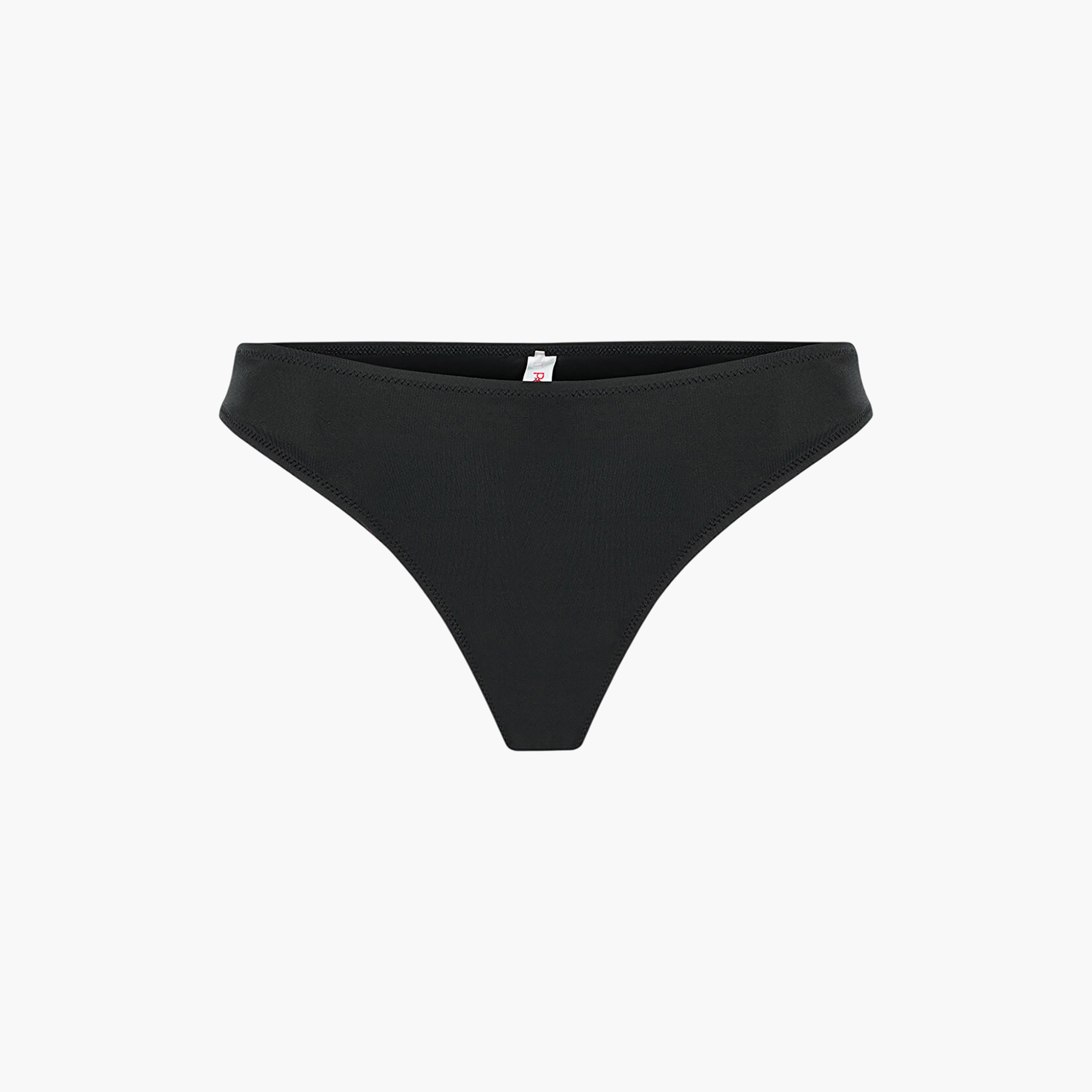 Penti Black Plain Mid-Rise Women's Bikini Bottom-women-clothing-swimandbeach-swim-bikinis-image-5