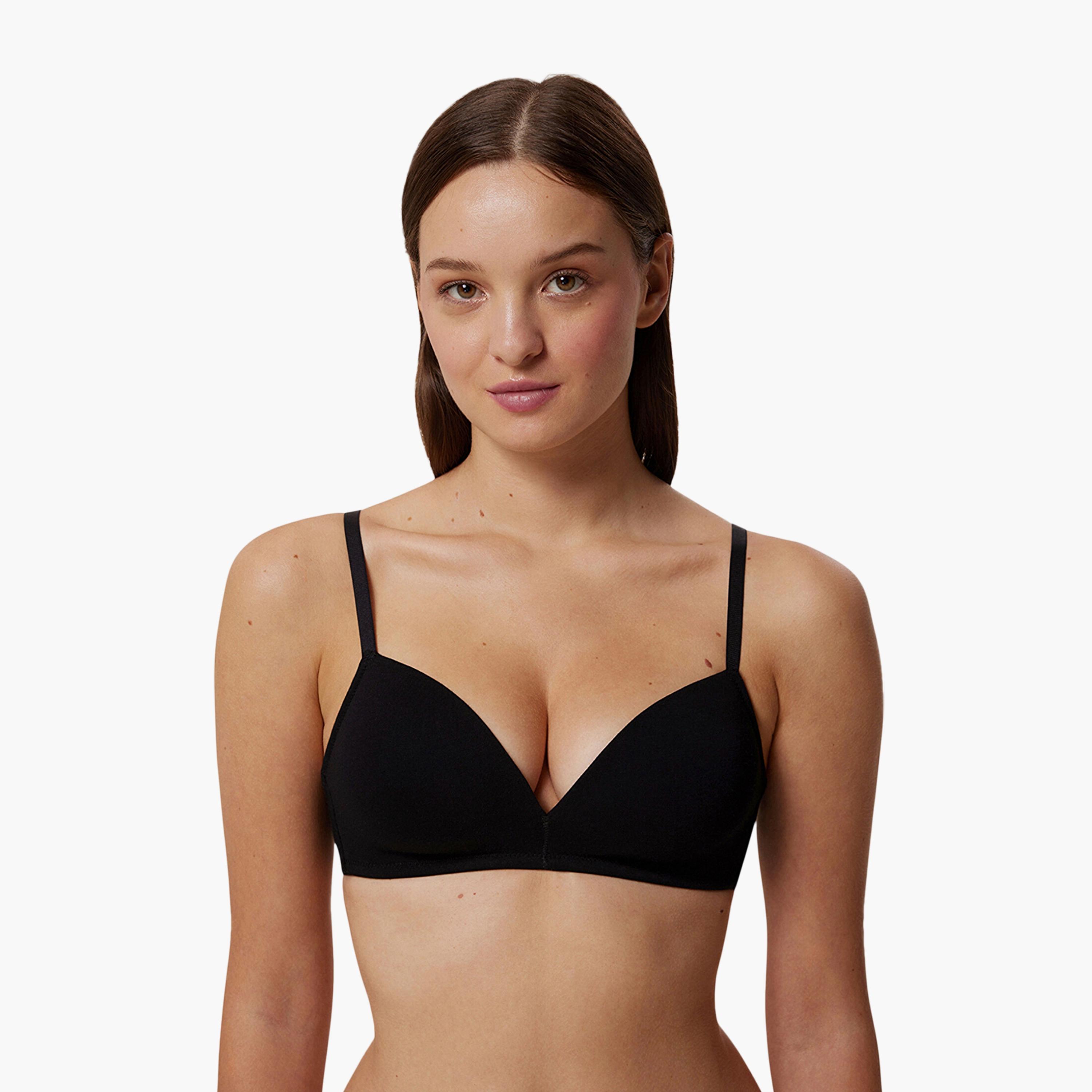 Penti Cosy Black Non-Wired Medium Support Padded Women's T-Shirt Bra-women-clothing-lingerie-bras-image-1