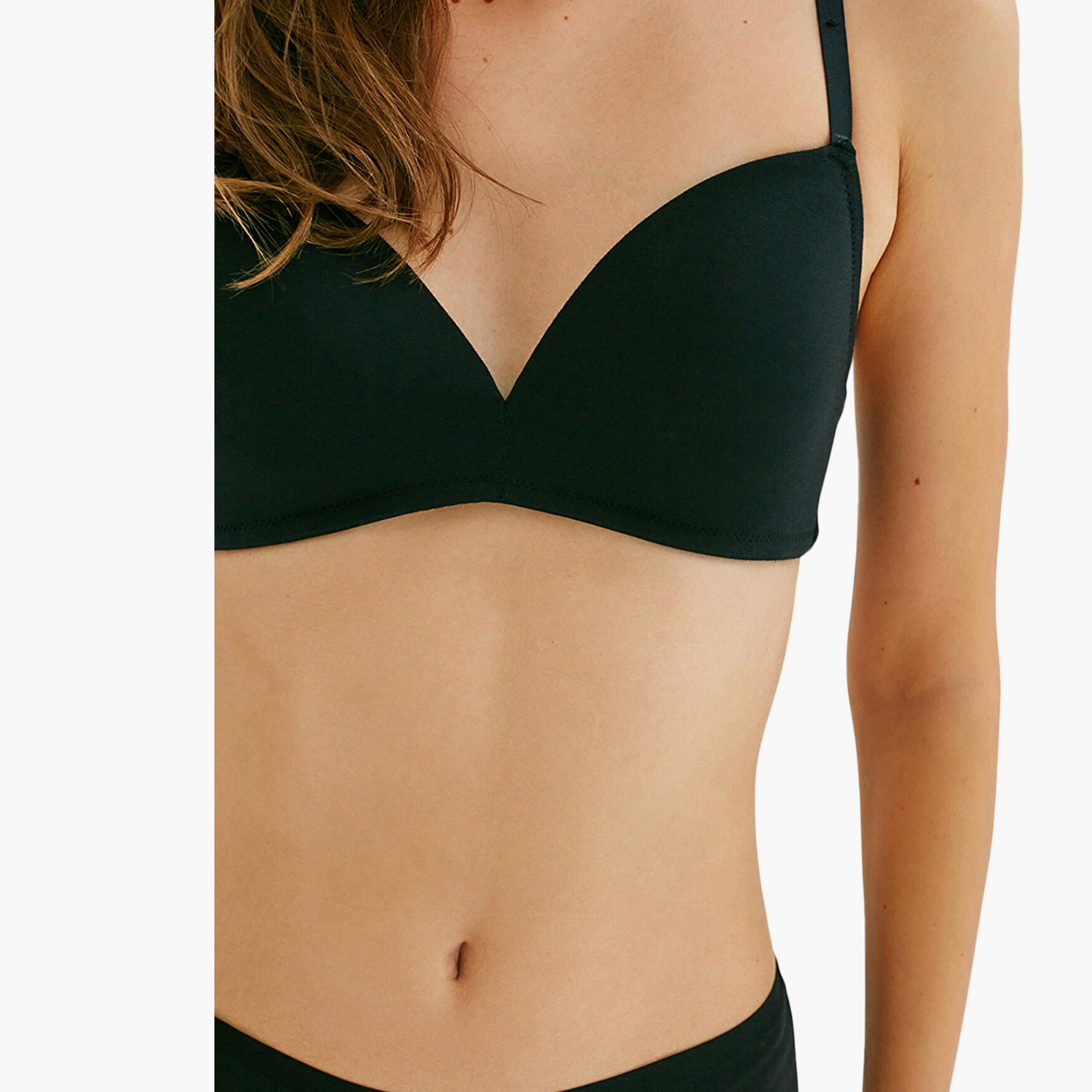 Penti Cosy Black Non-Wired Medium Support Padded Women's T-Shirt Bra-women-clothing-lingerie-bras-image-4