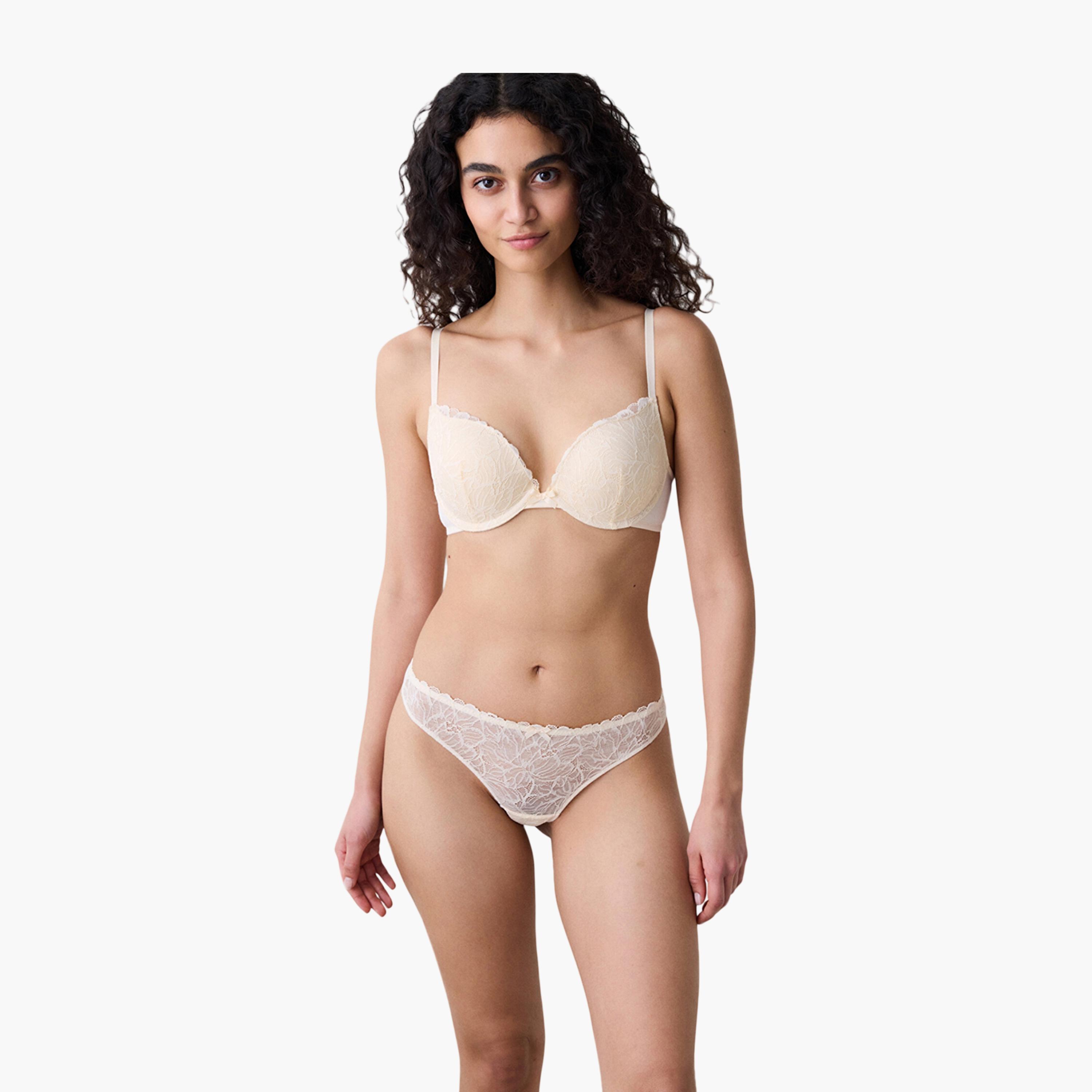 Penti Lol Up Sutyen Cream Wired Medium Support Padded Women's Push-Up Bra-women-clothing-lingerie-bras-image-3
