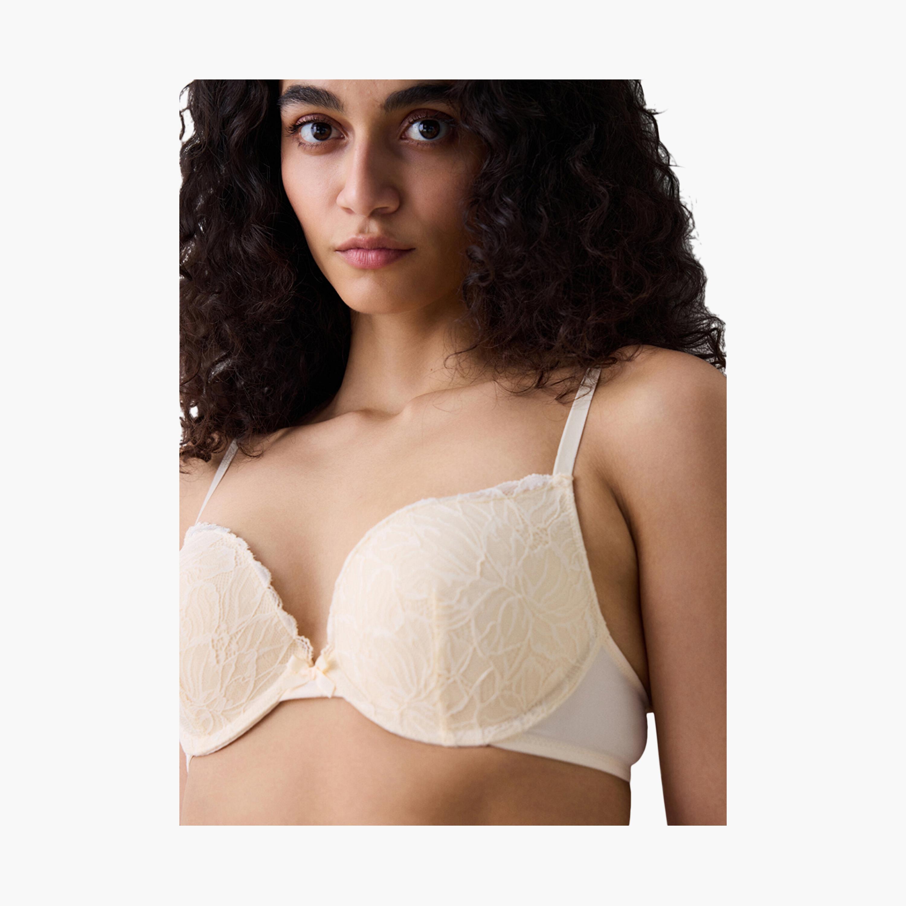 Penti Lol Up Sutyen Cream Wired Medium Support Padded Women's Push-Up Bra-women-clothing-lingerie-bras-image-4