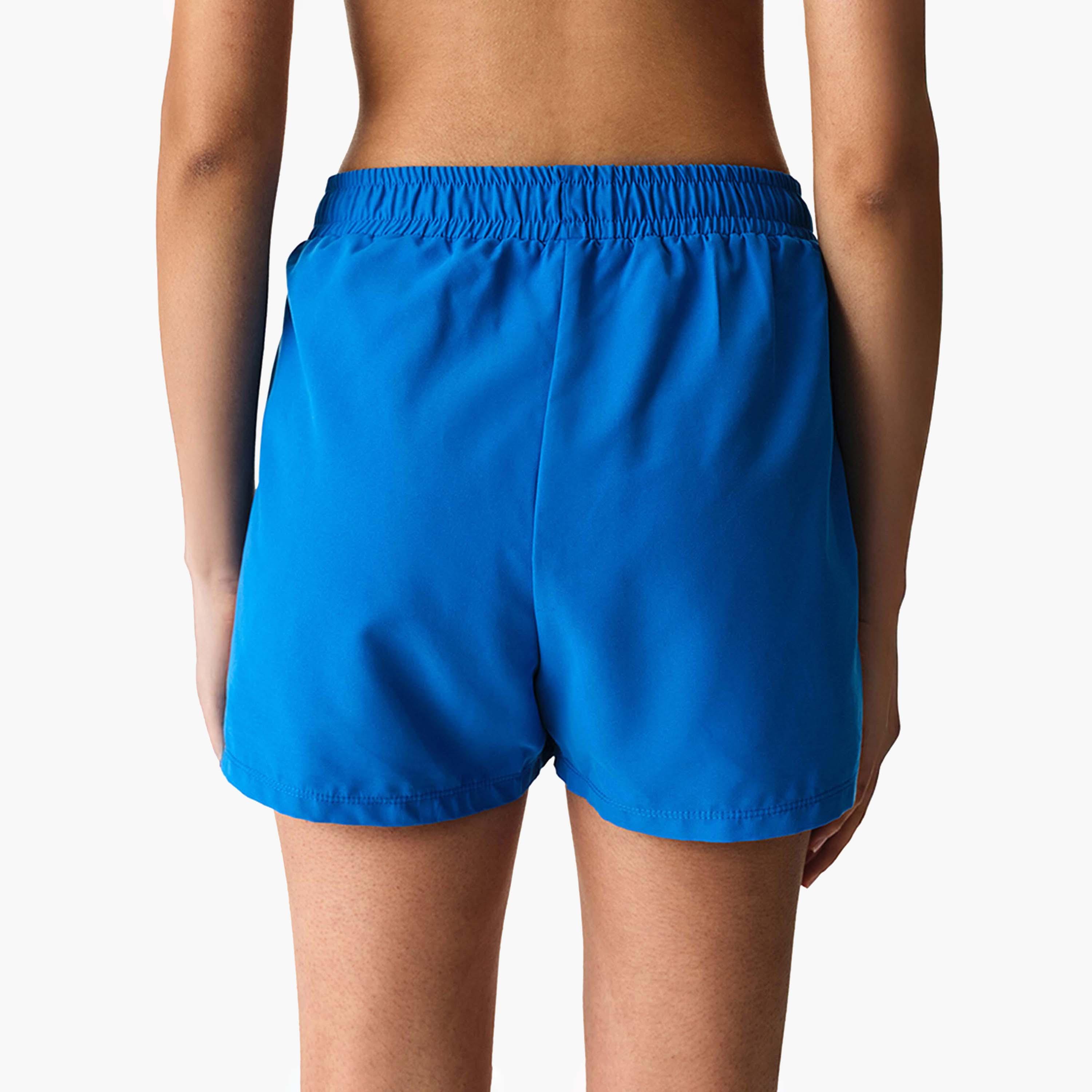 شورت سباحة سادة بخصر مرتفع ورباط تضييق للنساء من بينتي-women-clothing-swimandbeach-beachwear-image-2