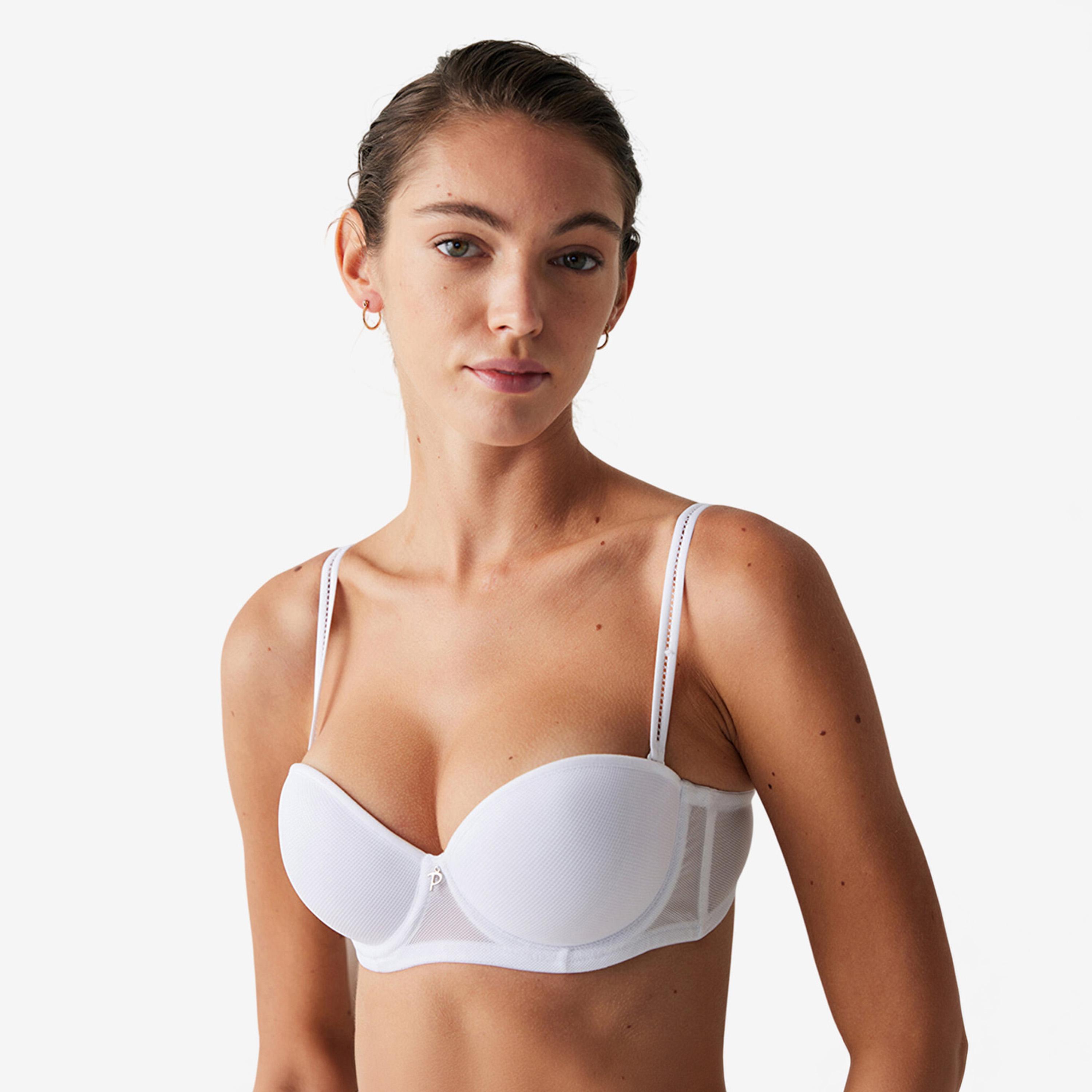 Penti Pop Up White Wired High Support Padded Women's Balconette Bra-women-clothing-lingerie-bras-image-1
