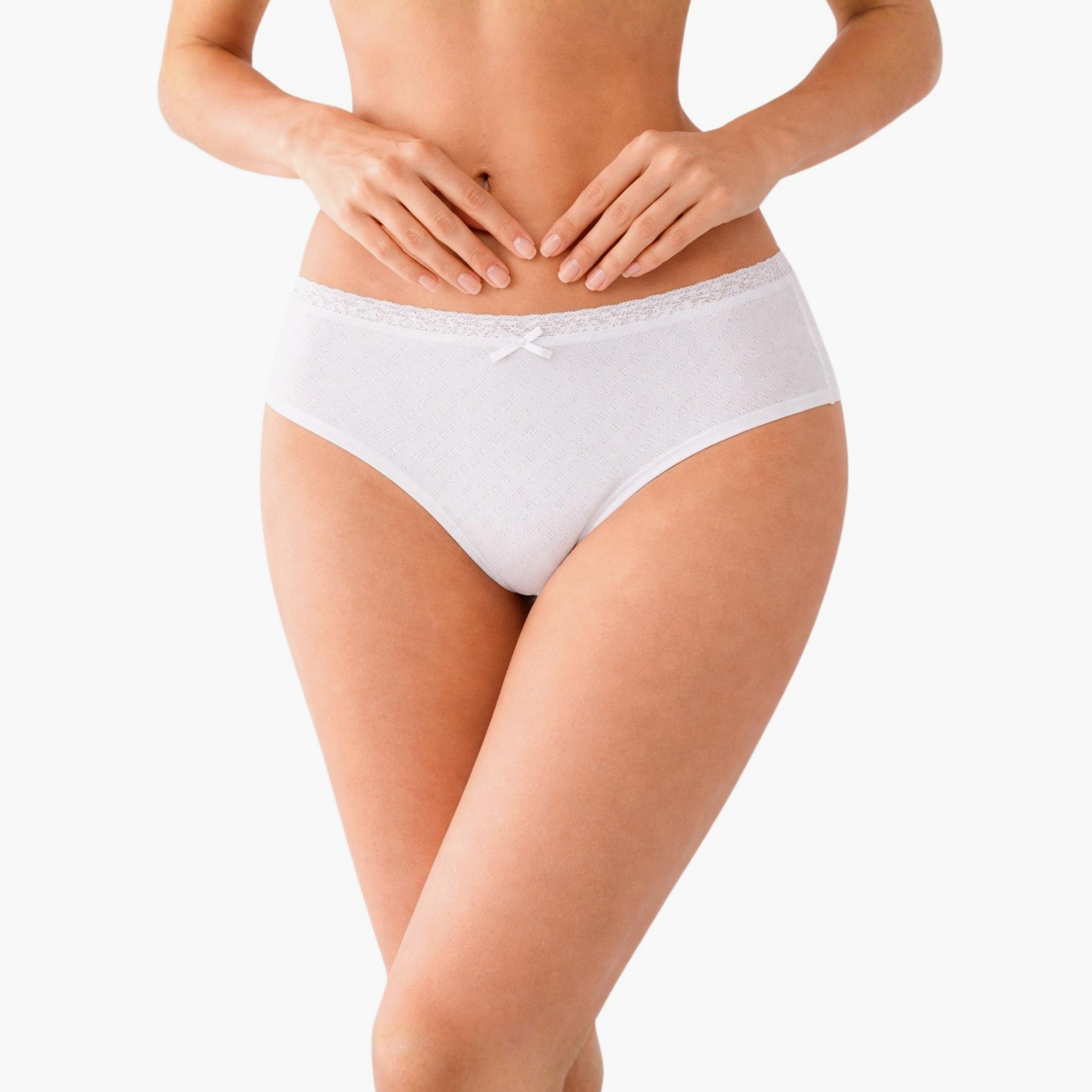 طقم من 3 قطع سروال داخلي نسائي منقوش متعدد الألوان بتغطية متوسطة "هيبستر" من بنتي-women-clothing-lingerie-panties-image-3
