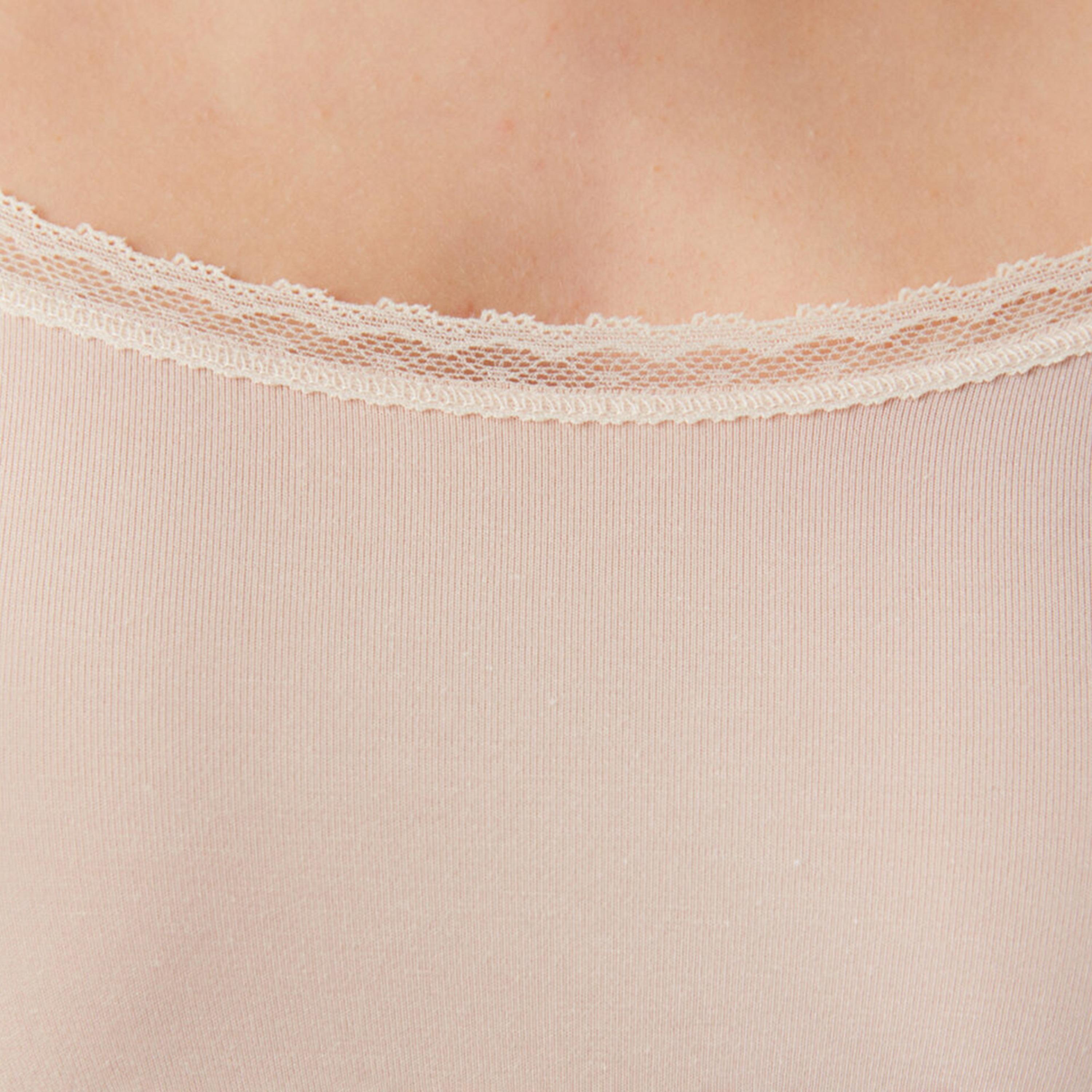 قميص داخلي نسائي "سليم فيت" سادة بحمالات رفيعة بدون أكمام "كاميسول" من بنتي-women-clothing-nightwear-nighties-image-3
