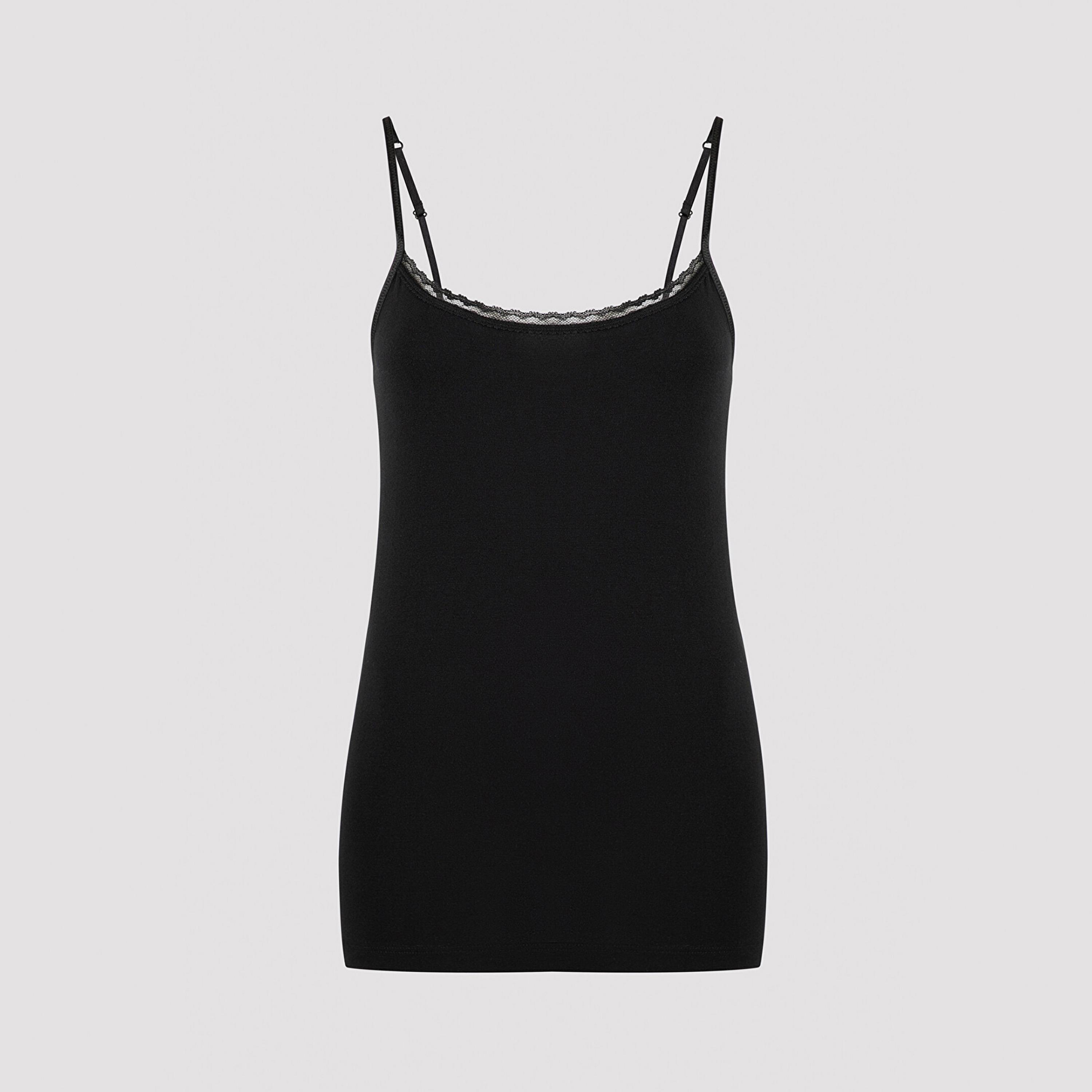 قميص داخلي نسائي "سليم فيت" سادة بحمالات رفيعة بدون أكمام "كاميسول" من بنتي-women-clothing-nightwear-nighties-image-9