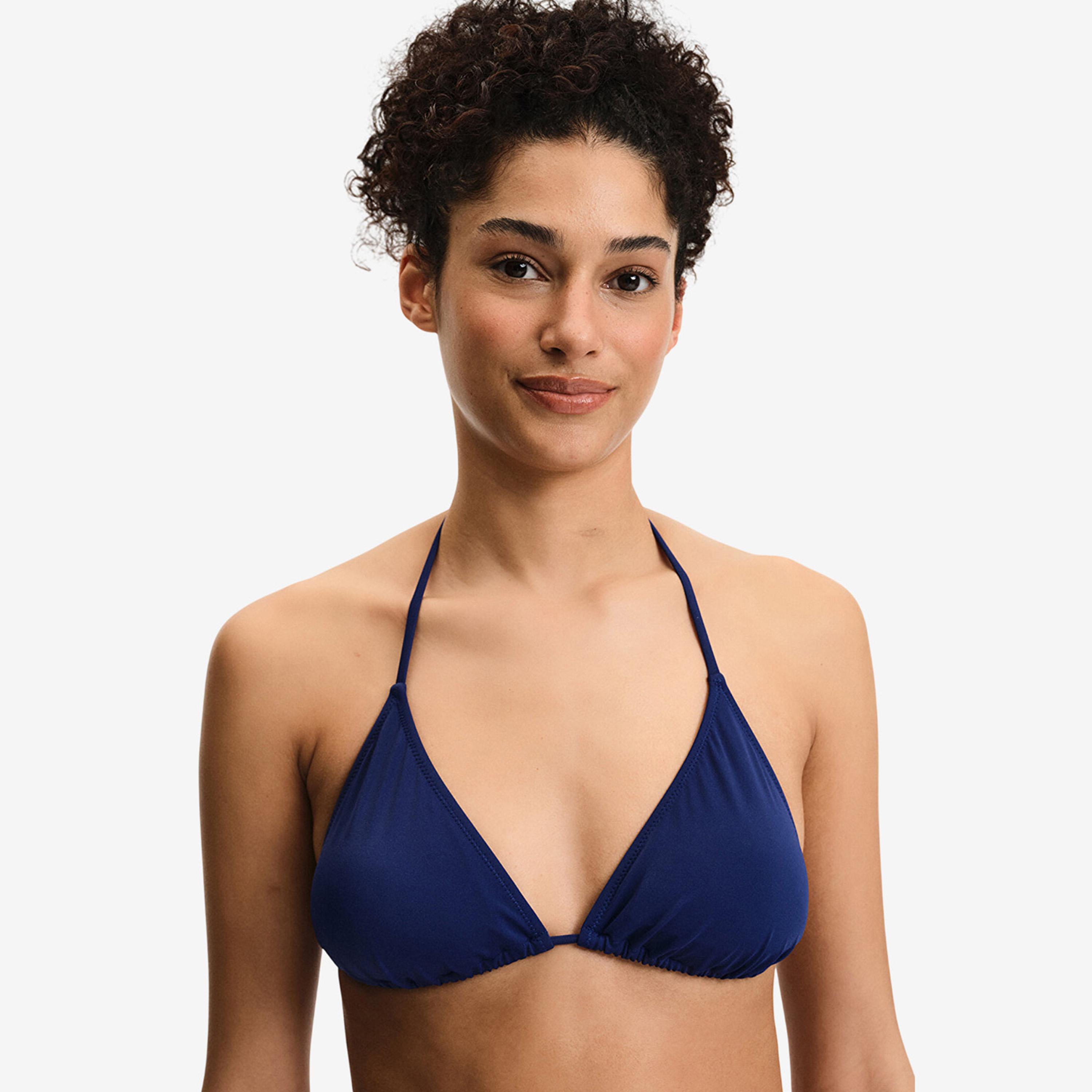 Penti Navy Plain Halter Neck Women's Bikini Top-women-clothing-swimandbeach-swim-bikinis-image-1
