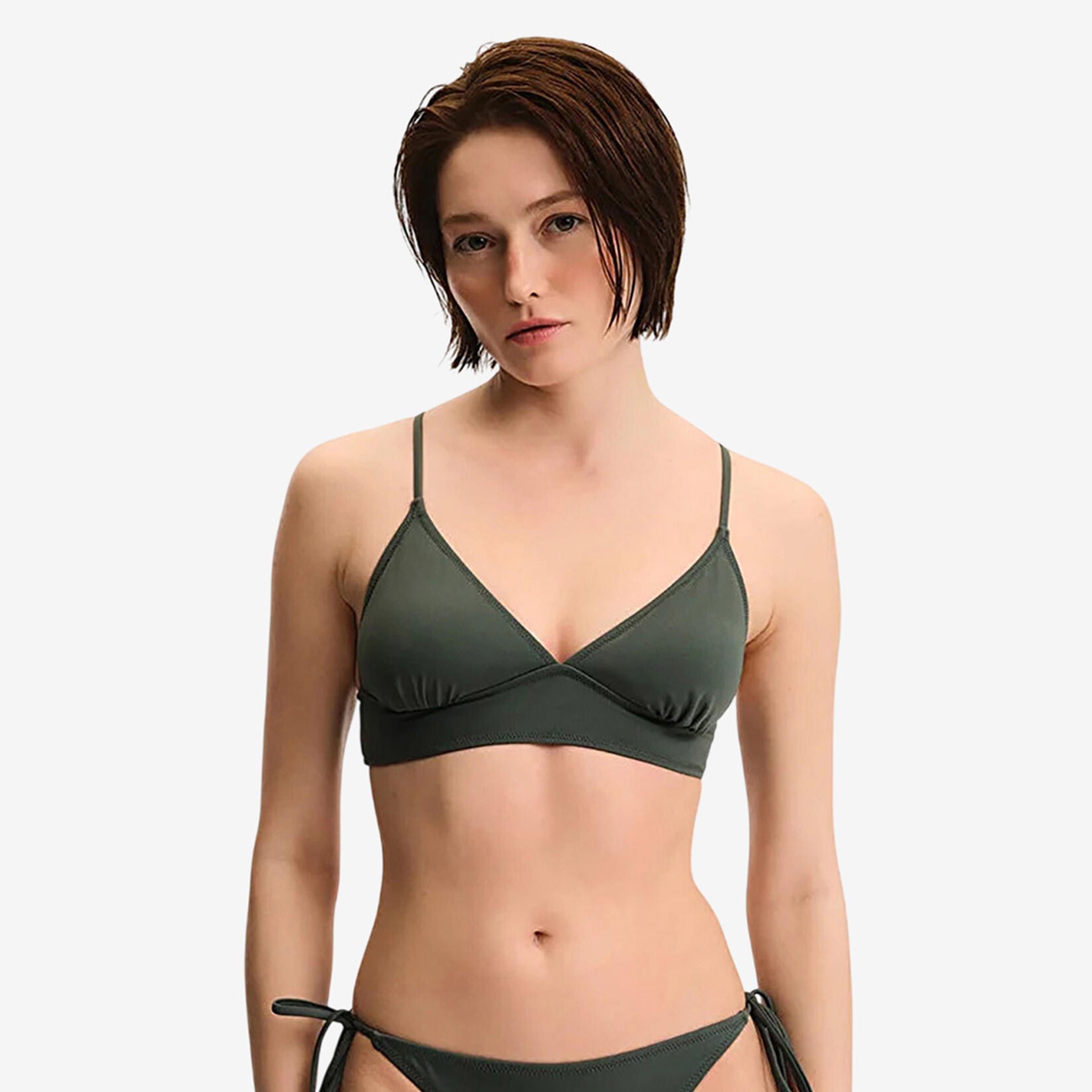 قطعة علوية لمايوه بيكيني حريمي سادة رفيعة الحمالات باللون الأخضر من بينتي-women-clothing-swimandbeach-swim-bikinis-image-2
