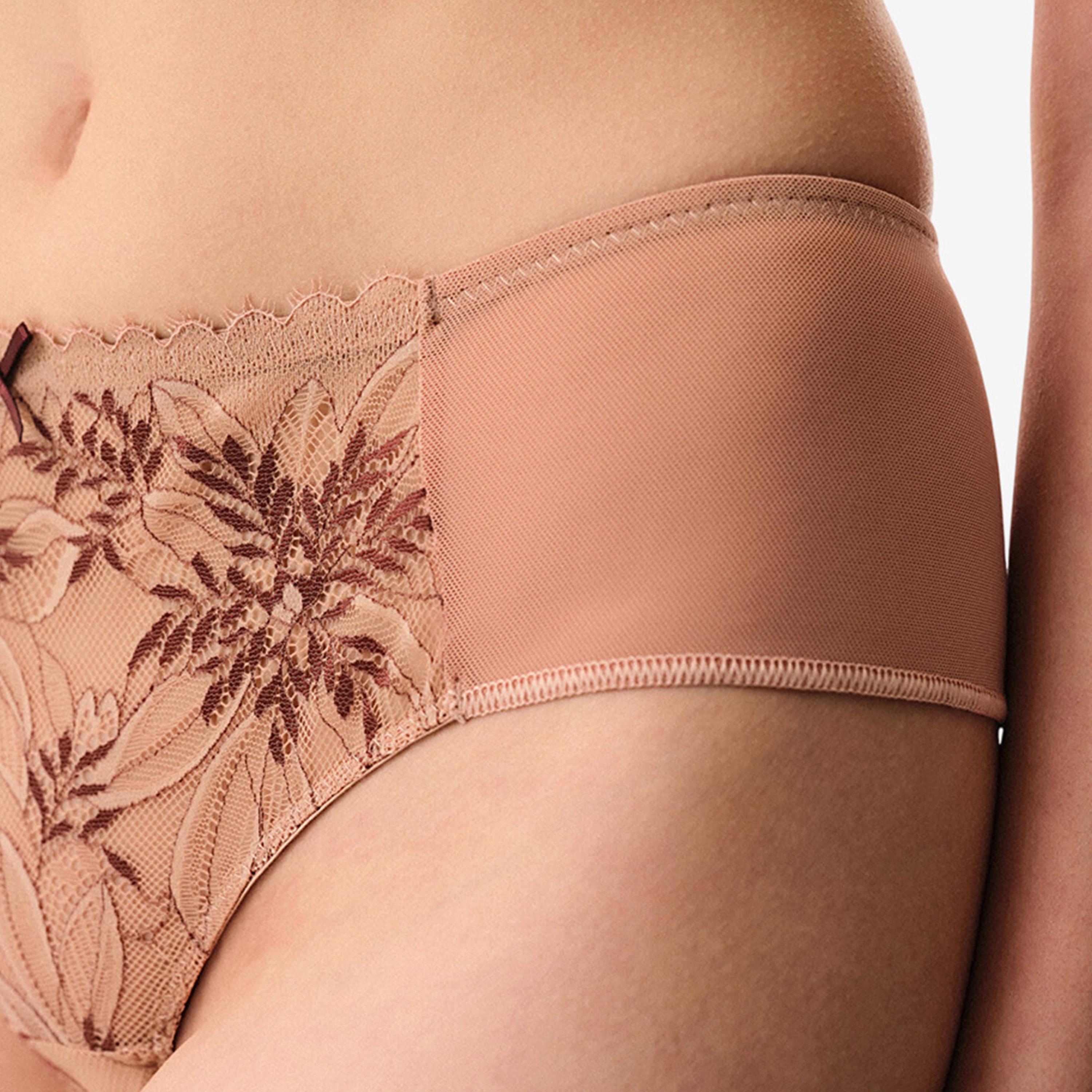 Penti Cheeky Beige Floral Medium Coverage Women's Hipster Panty-women-clothing-lingerie-panties-image-3