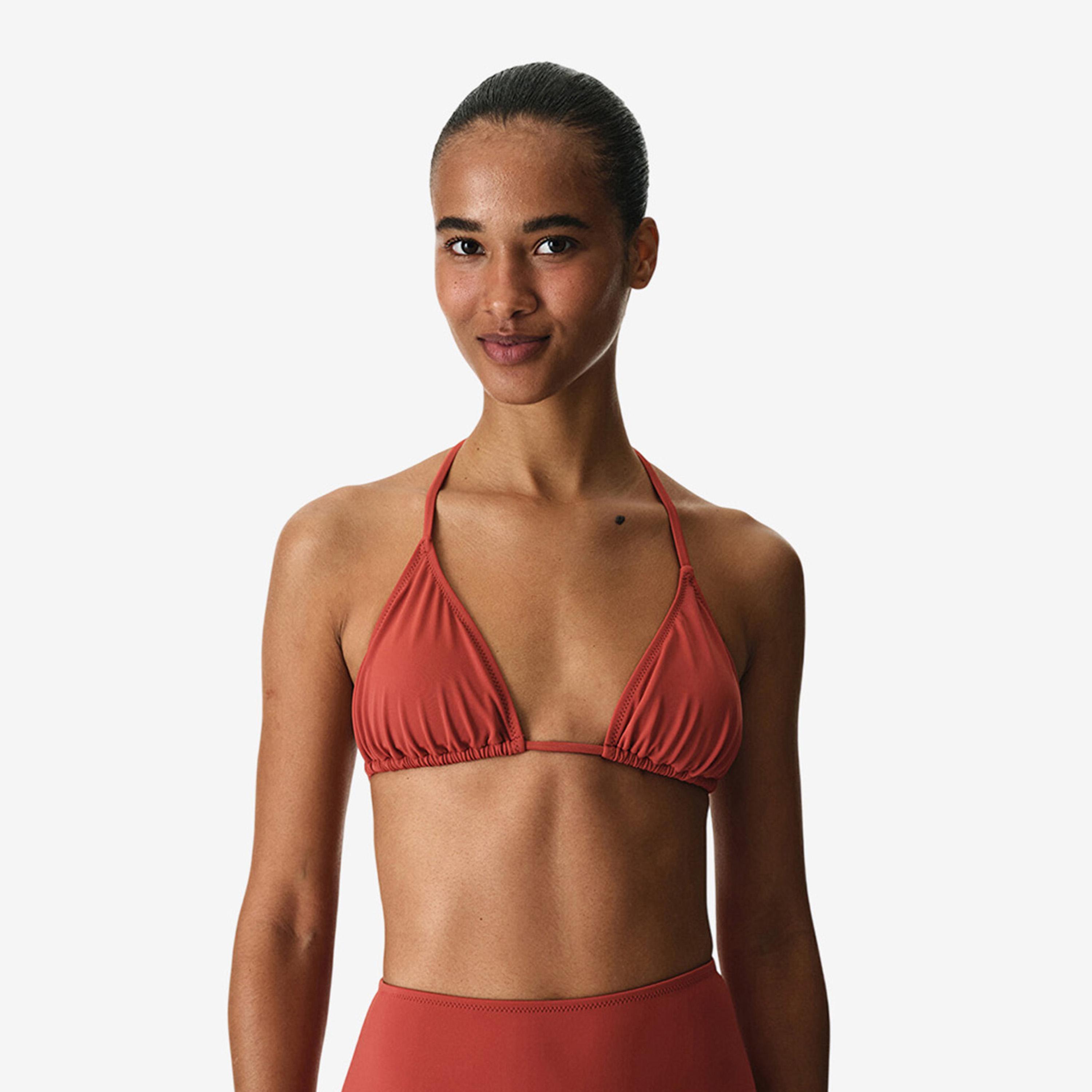 Penti Cinnamon Plain Halter Neck Women's Bikini Top-women-clothing-swimandbeach-swim-bikinis-image-2