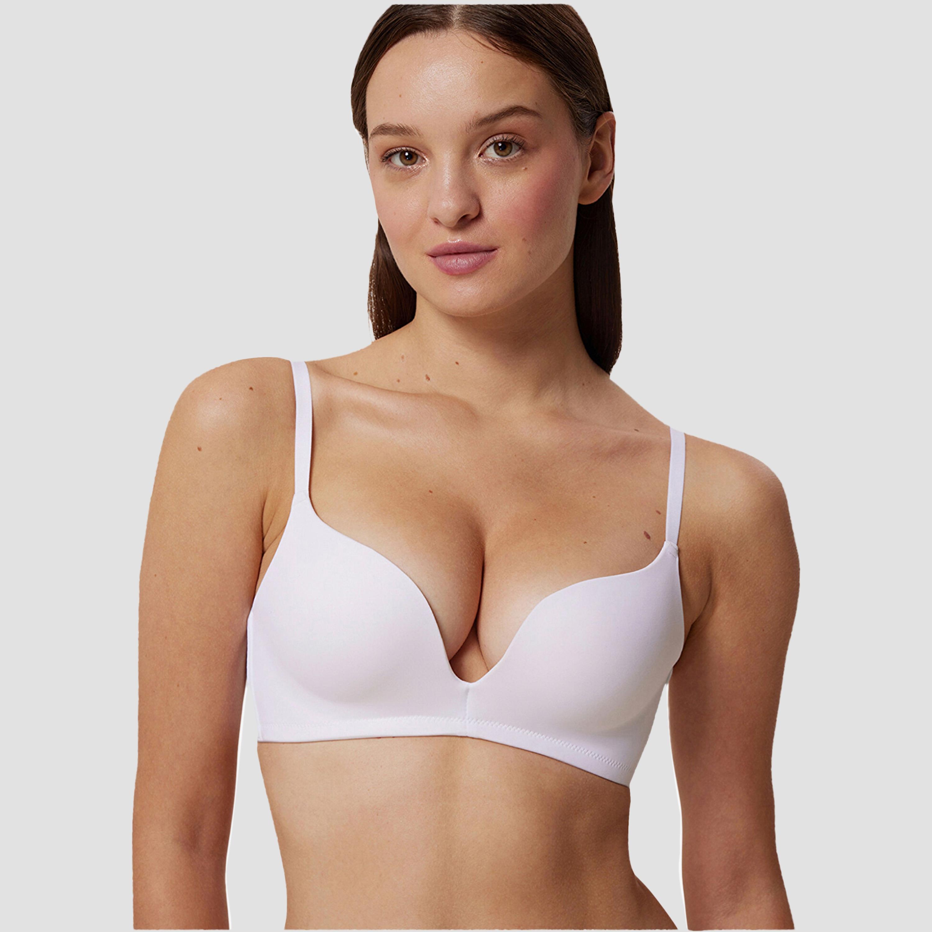 Penti Decollete Non-Wired Medium Support Padded Women's Plunge Bra-women-clothing-lingerie-bras-image-1