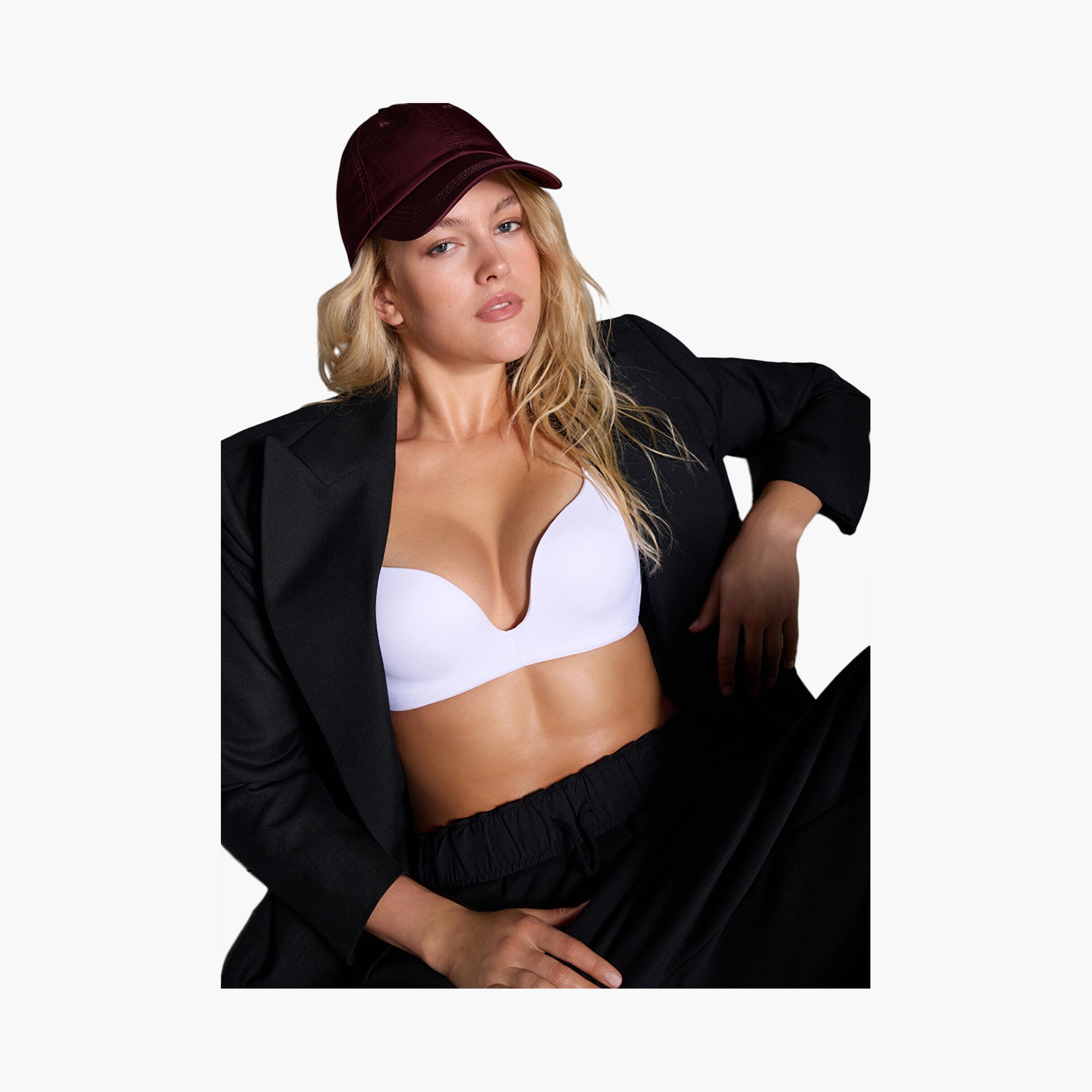 Penti Decollete Non-Wired Medium Support Padded Women's Plunge Bra-women-clothing-lingerie-bras-image-4