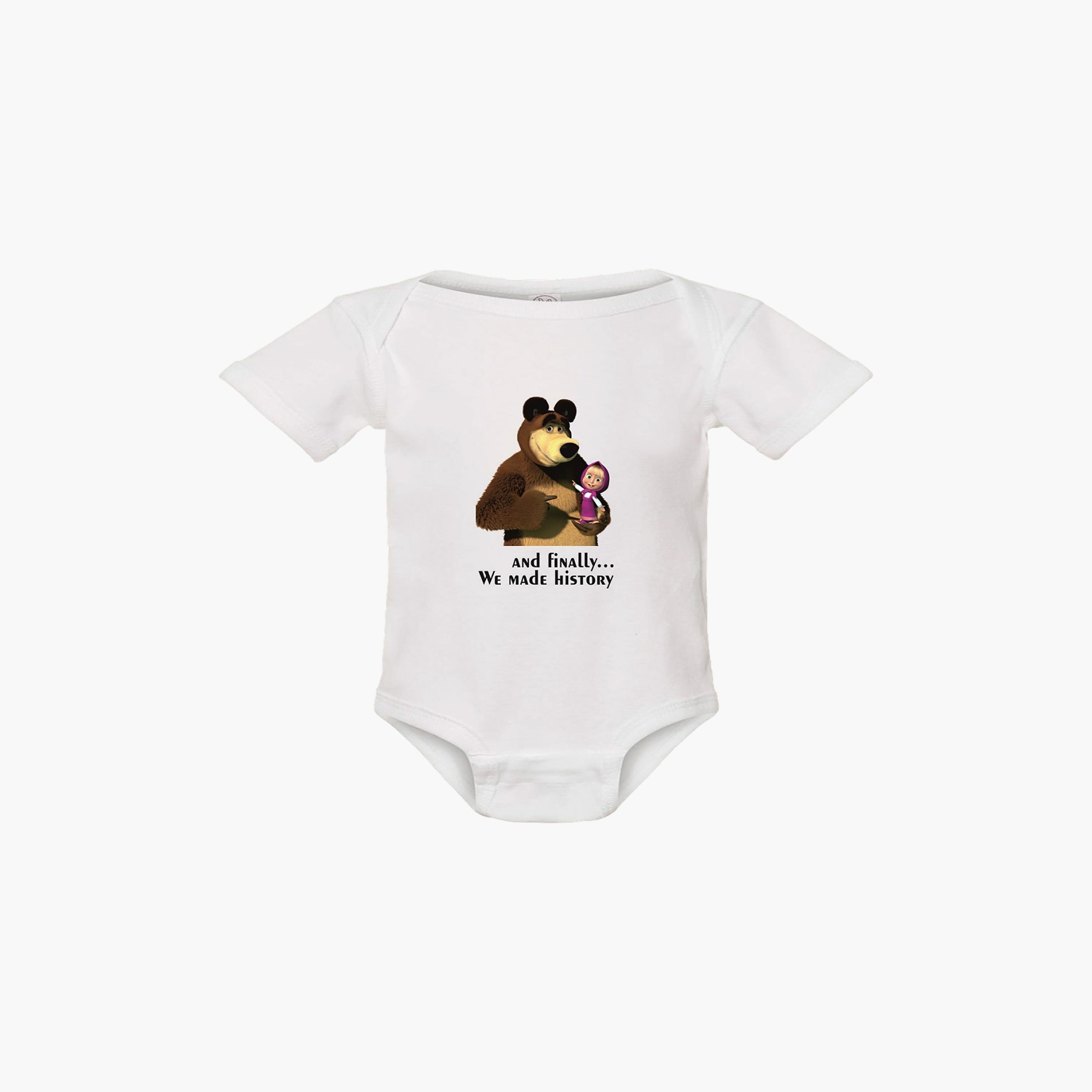 Pikkaboo Masha and the Bear Baby Onesie Bodysuit-baby-girls-clothing-bodysuits-image-1