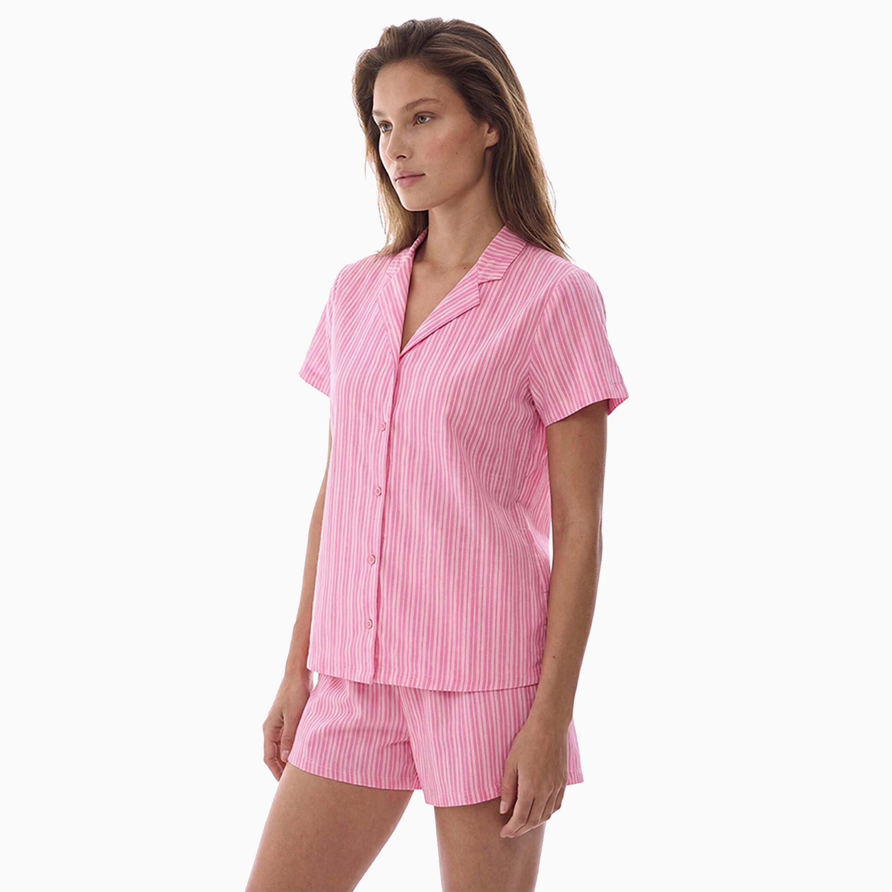 Penti Women's Stripes Shirt & Shorts Set-women-clothing-nightwear-pyjamas-shortsets-image-3
