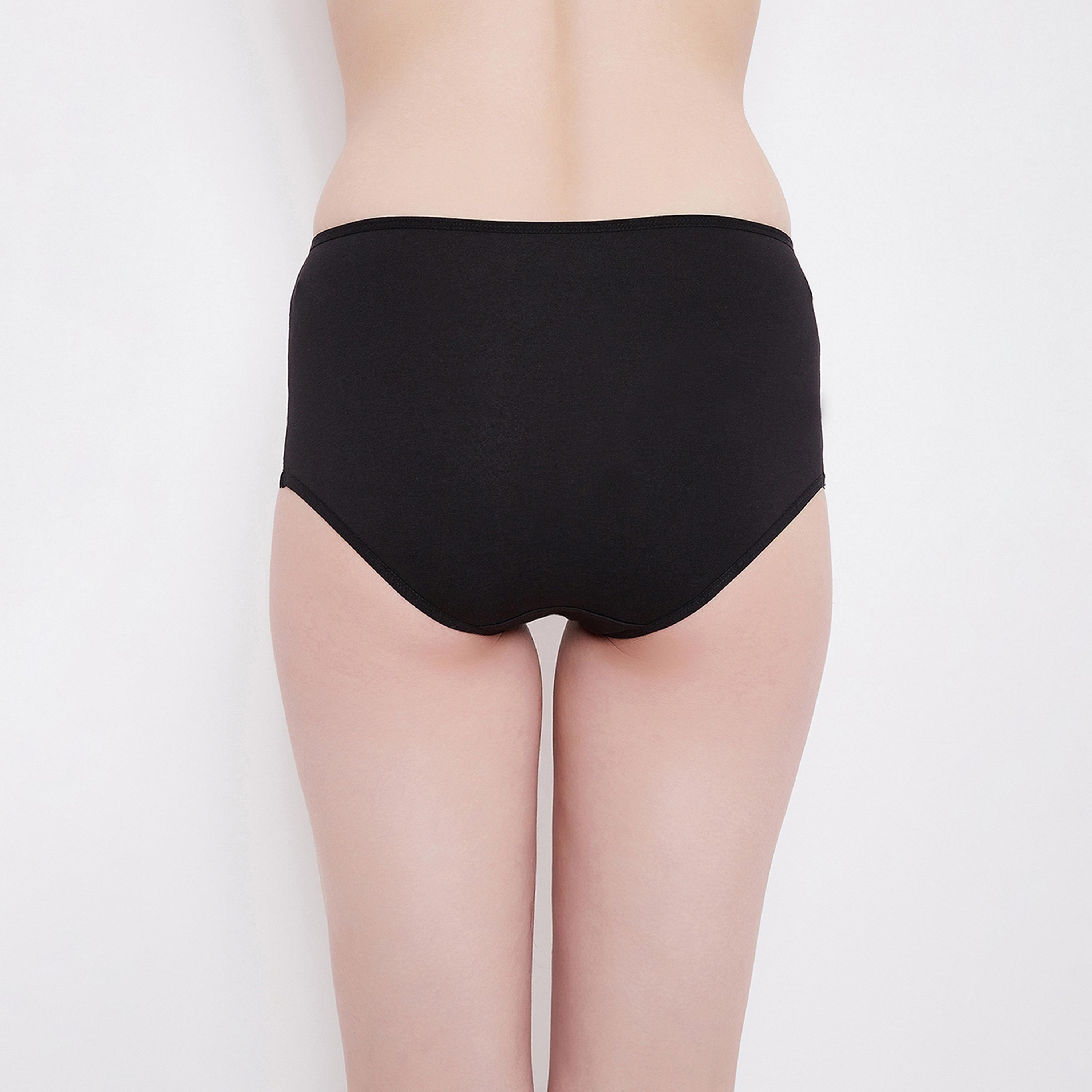 Clovia Cotton High Waist Women's Hipster with Lace Wings-women-clothing-lingerie-panties-image-4