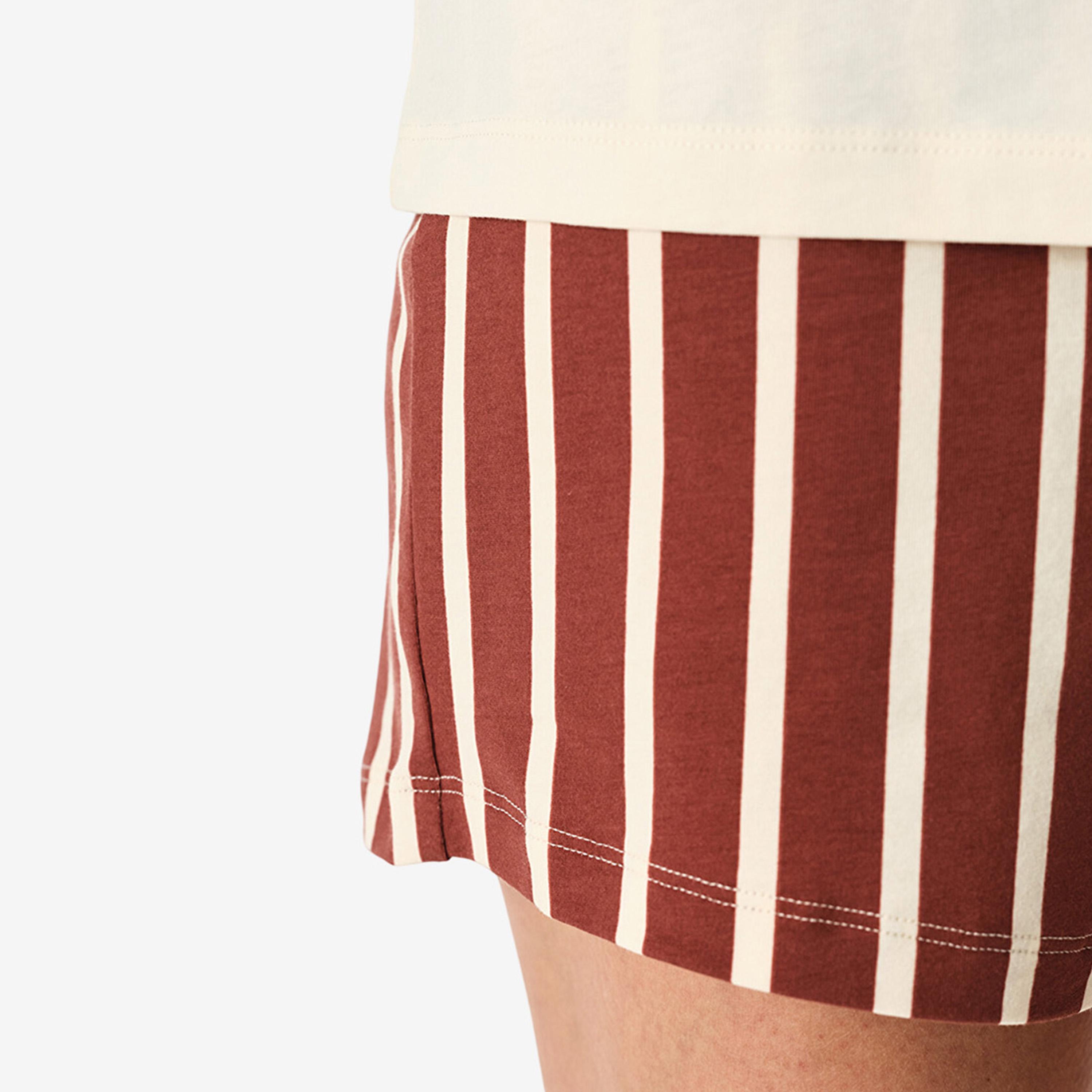 Penti Women's Text-Print Striped Crew Neck T-Shirt & Shorts Set-women-clothing-nightwear-pyjamas-shortsets-image-4