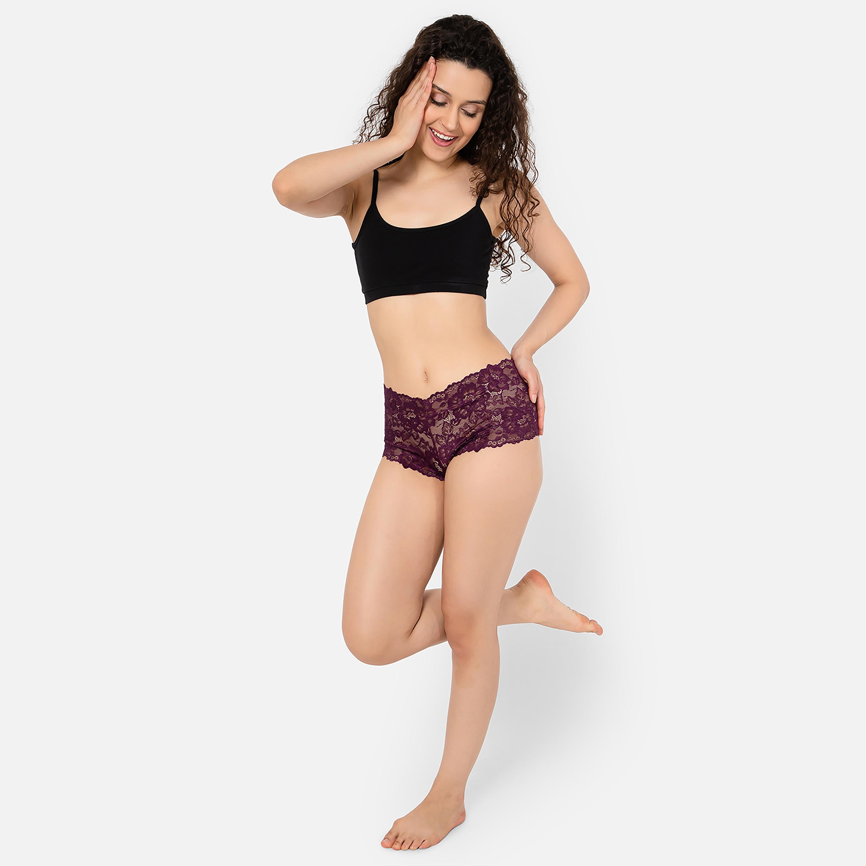 Clovia Lace Low Waist Boyshorts-women-clothing-lingerie-panties-image-3