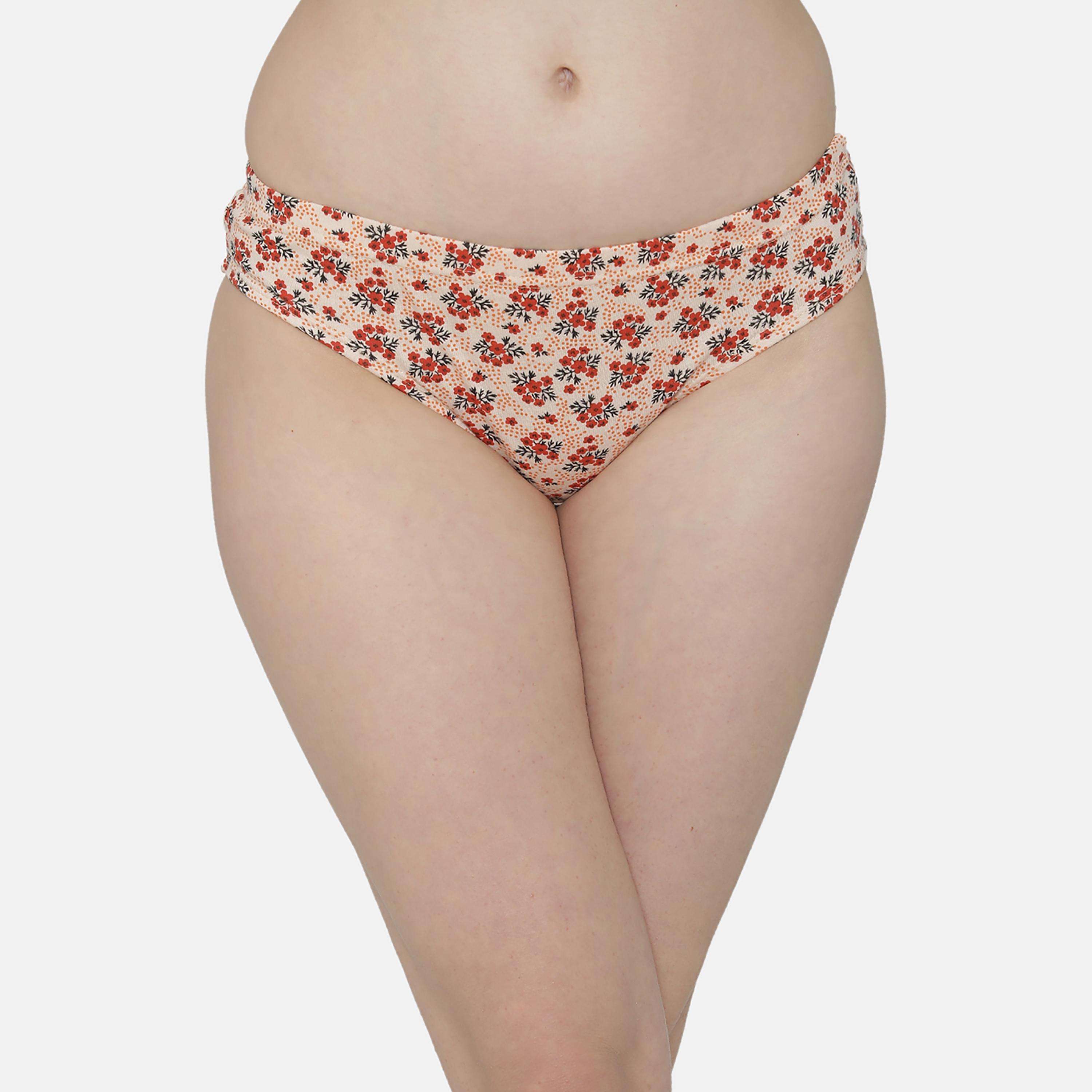 كلوفيا سراويل داخلية هيبستر متوسطة الخصر مزهرة، عبوة من 3 قطع-women-clothing-lingerie-panties-image-6