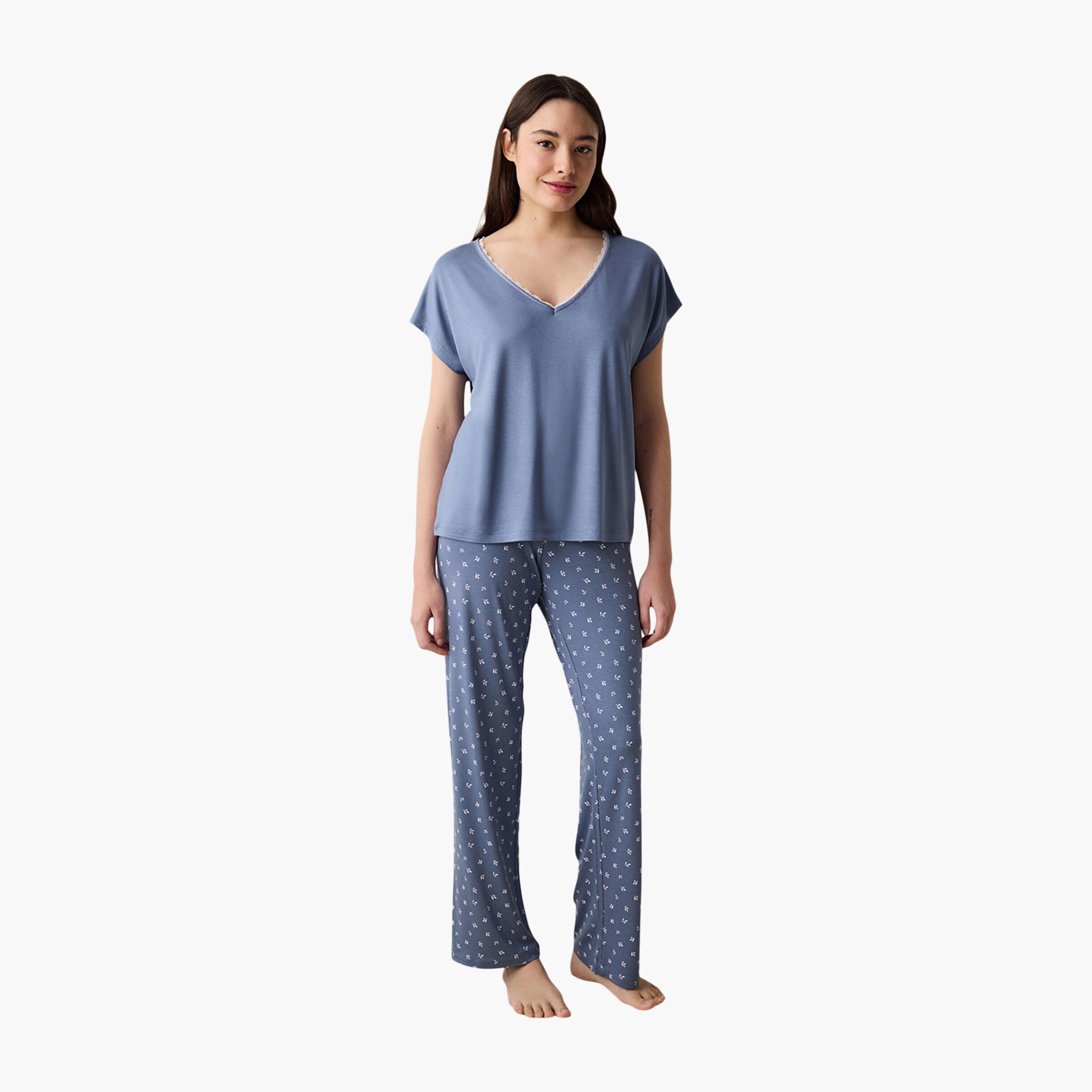 Penti Printed Women's Top and Pyjama Set-women-clothing-nightwear-pyjamas-longsets-image-1