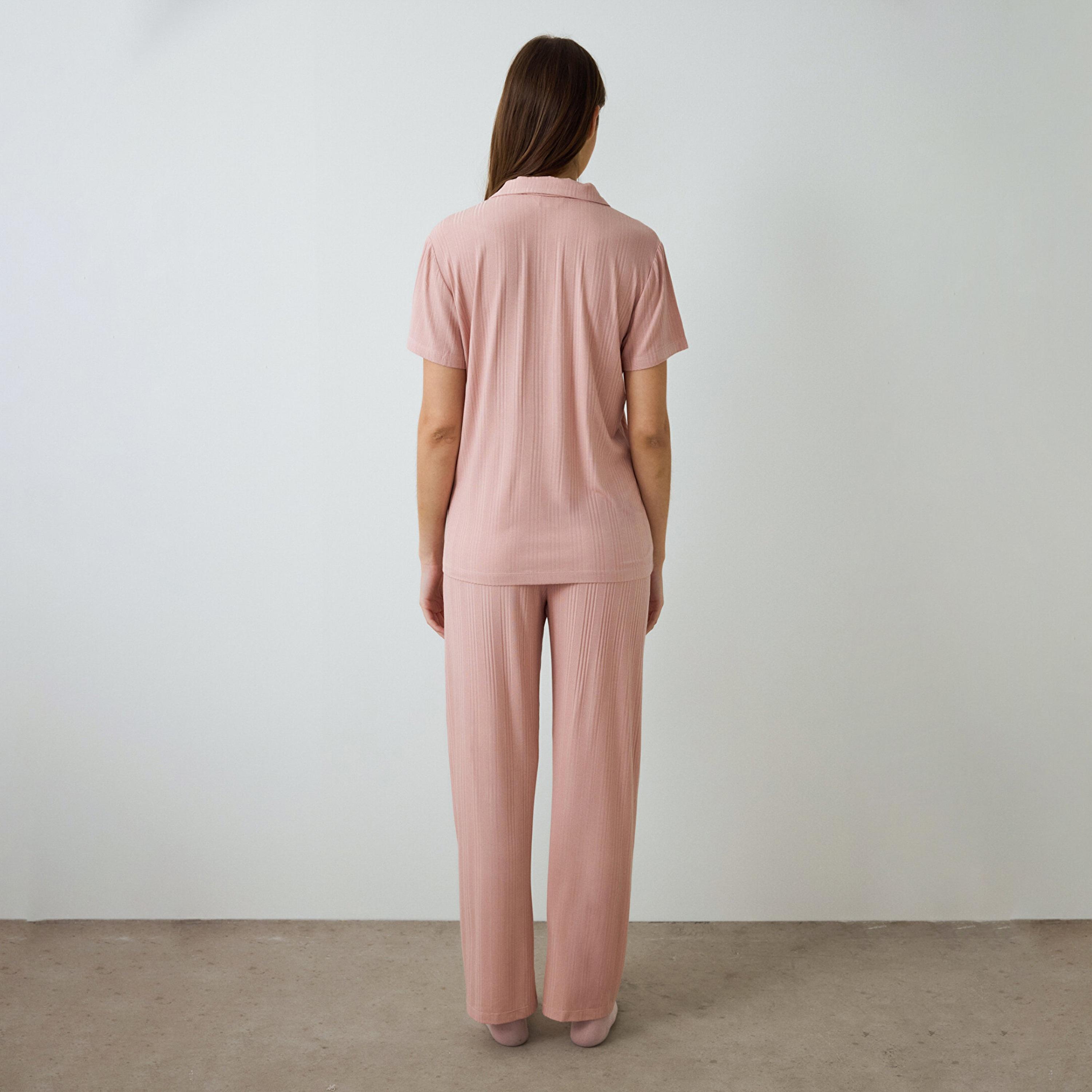 Penti Textured Emma Women's Shirt & Pyjama Set-women-clothing-nightwear-pyjamas-longsets-image-2