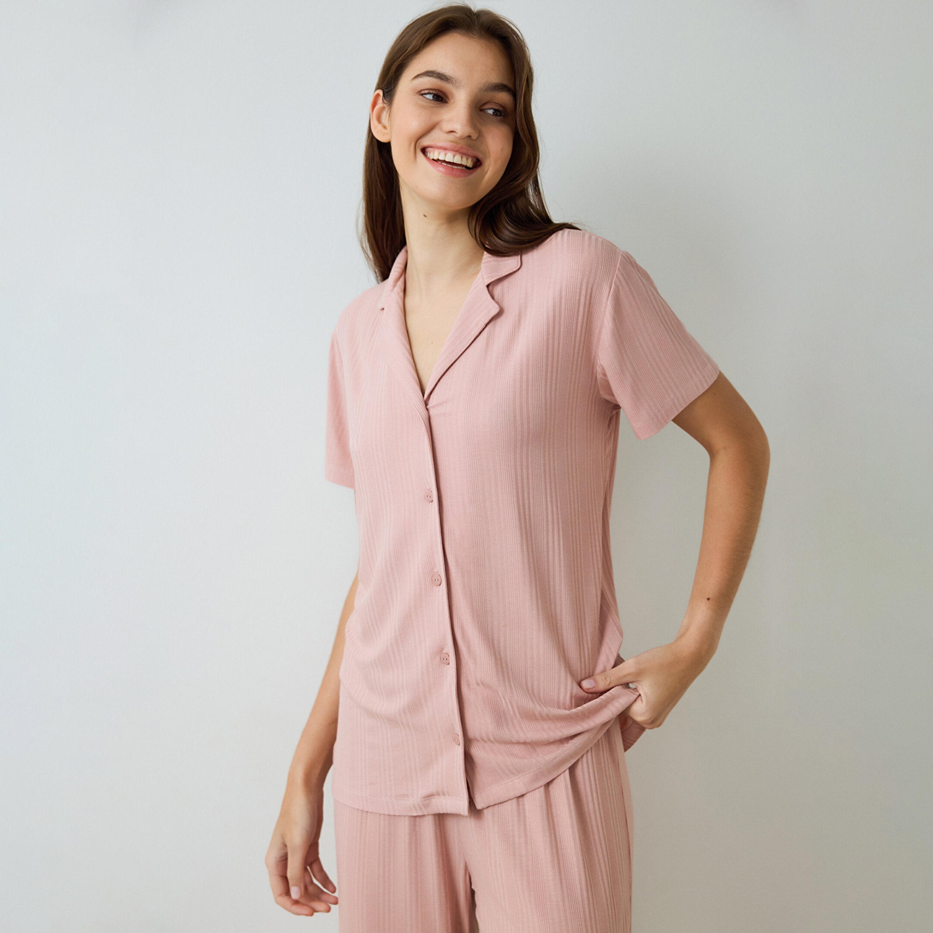 Penti Textured Emma Women's Shirt & Pyjama Set-women-clothing-nightwear-pyjamas-longsets-image-3