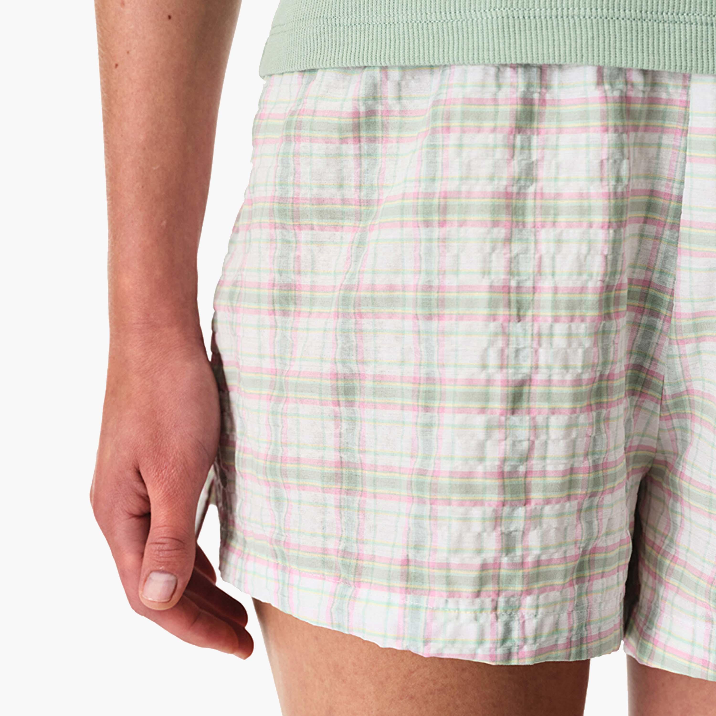 طقم بيجامة بلوزة بدون أكمام (تانك) وشورت كاروهات للنساء من بينتي-women-clothing-nightwear-pyjamas-shortsets-image-3