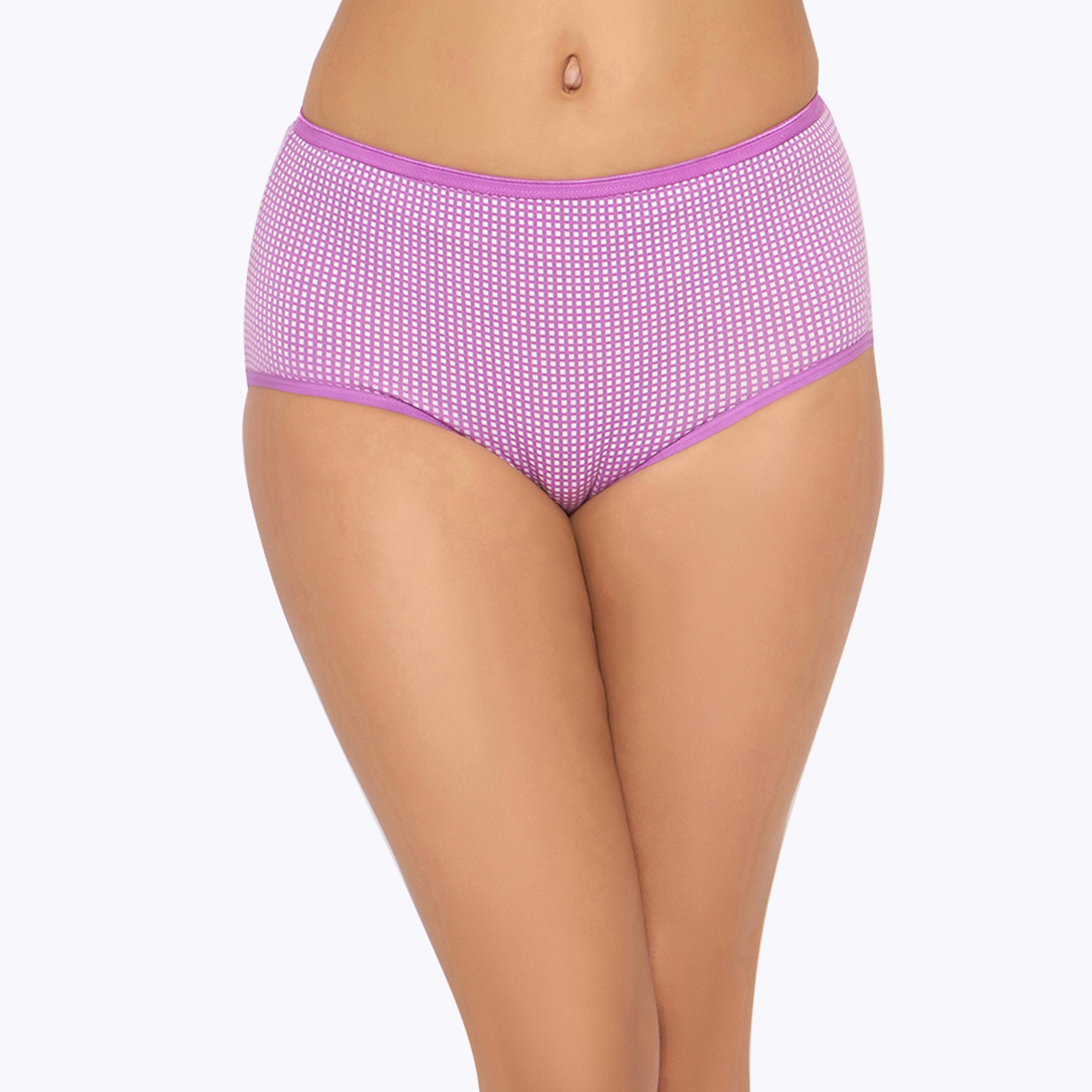 عبوة 3 سراويل هيجستر بخصر عالٍ وطبعة - قطن من كلوفيا-women-clothing-lingerie-panties-image-7