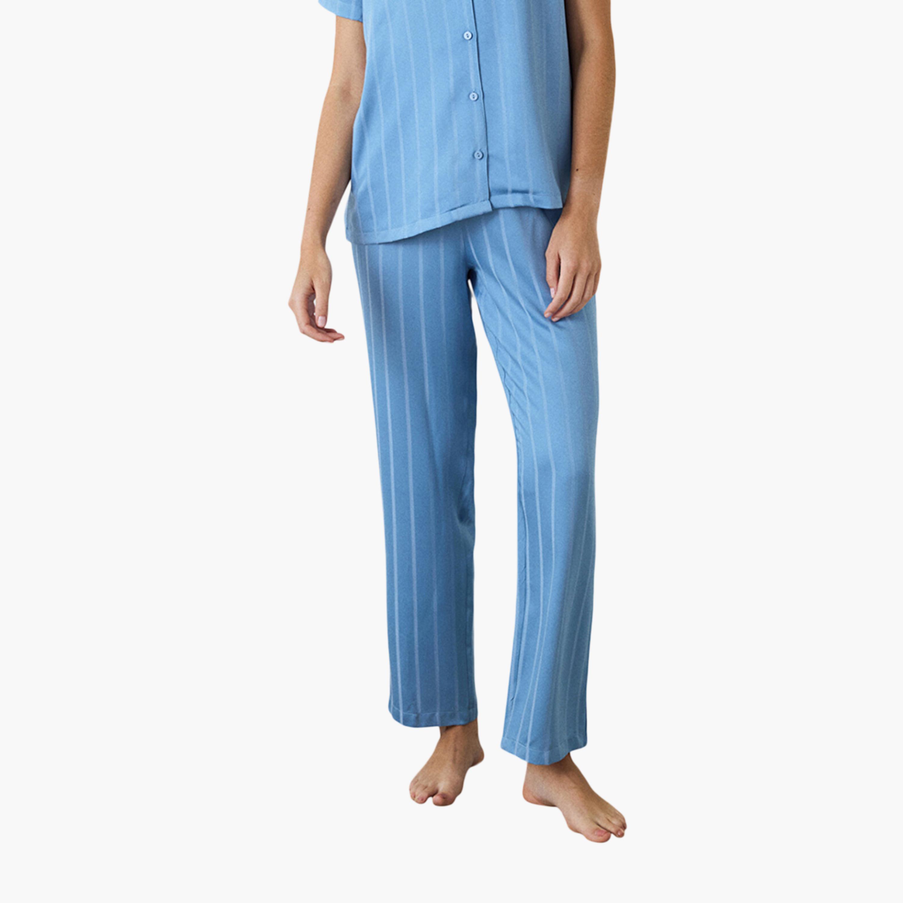 Penti Striped Women's Shirt and Pyjama Set-women-clothing-nightwear-pyjamas-longsets-image-3