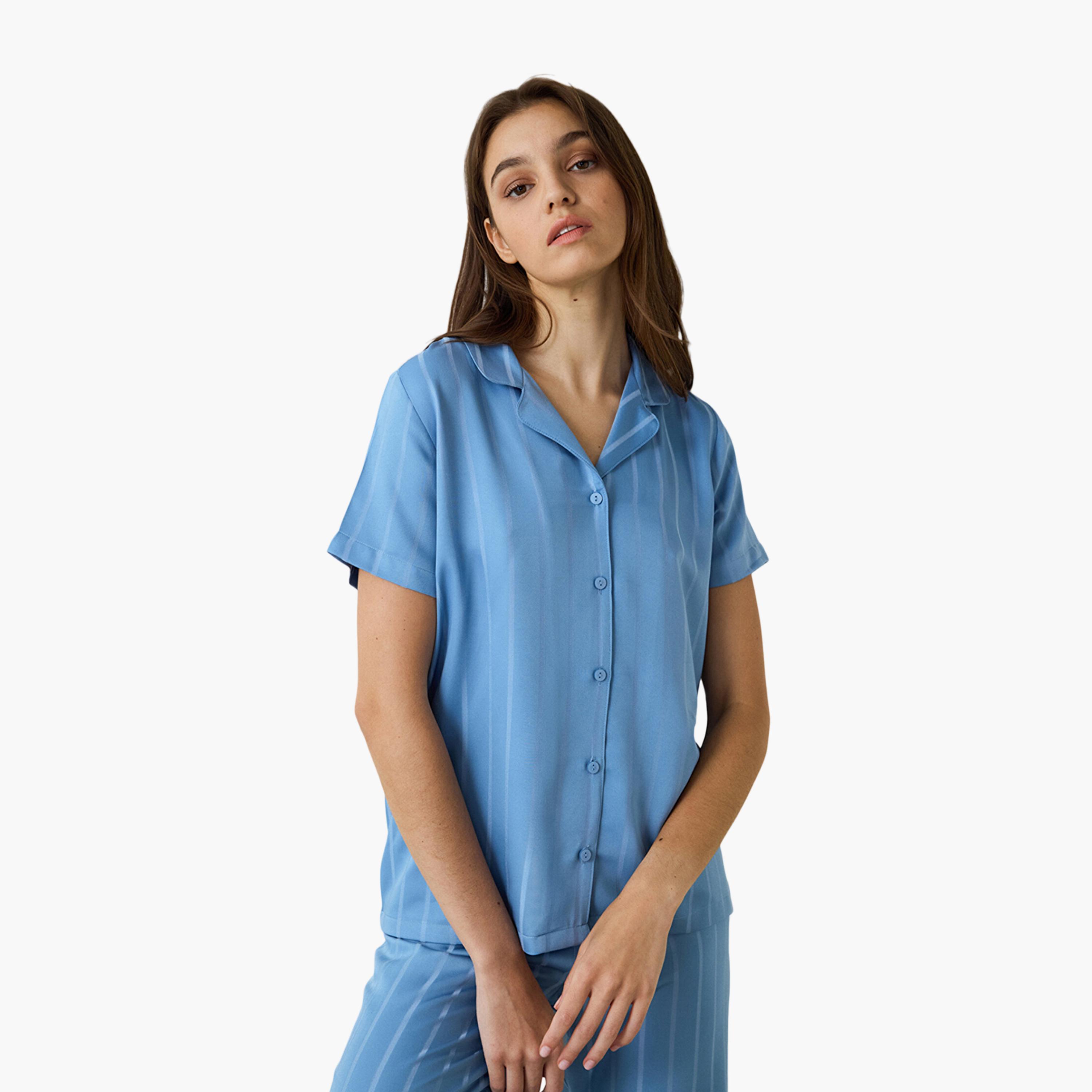 Penti Striped Women's Shirt and Pyjama Set-women-clothing-nightwear-pyjamas-longsets-image-5