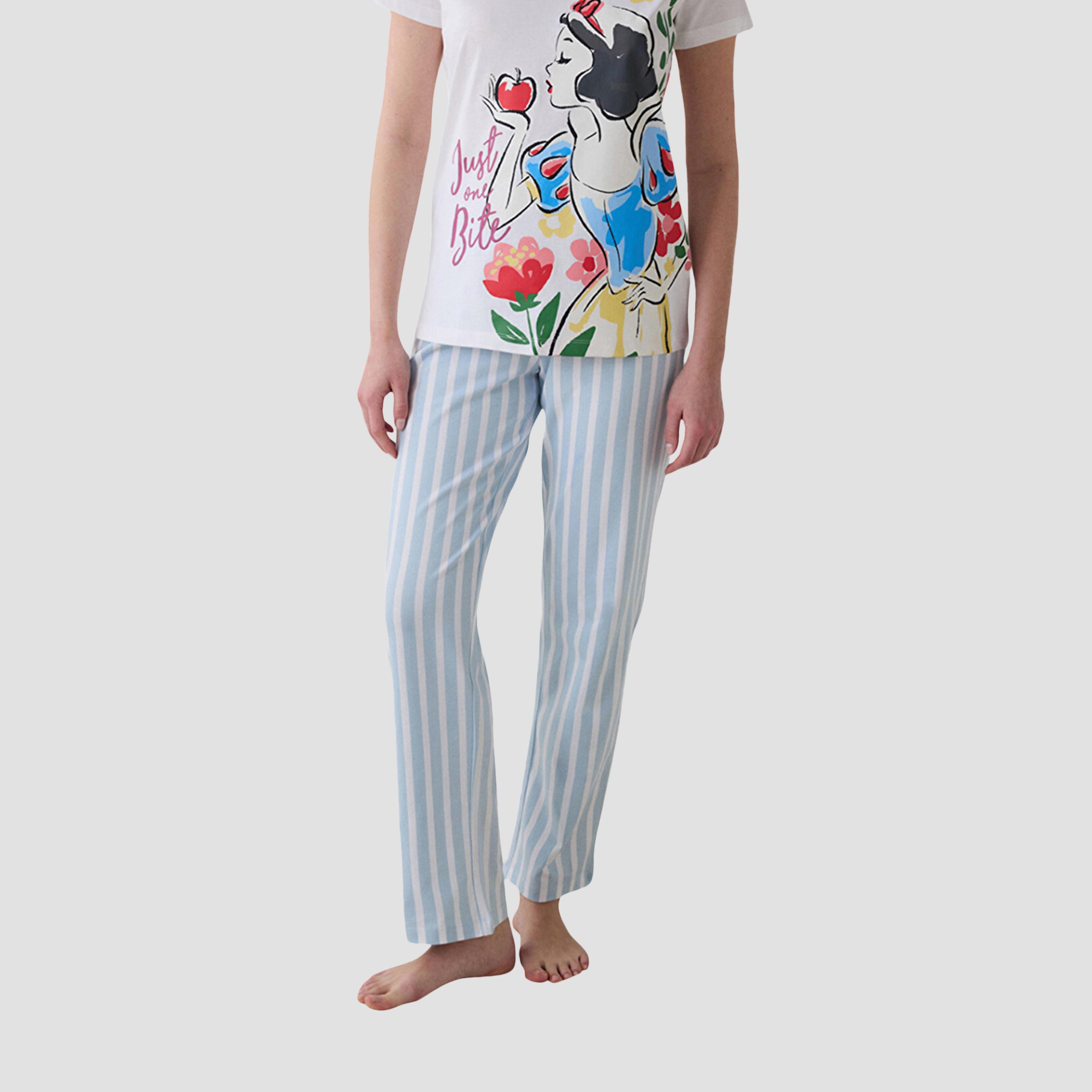 طقم تي شيرت وبيجامة نسائي بطبعة شخصية من بينتي-women-clothing-nightwear-pyjamas-longsets-image-3