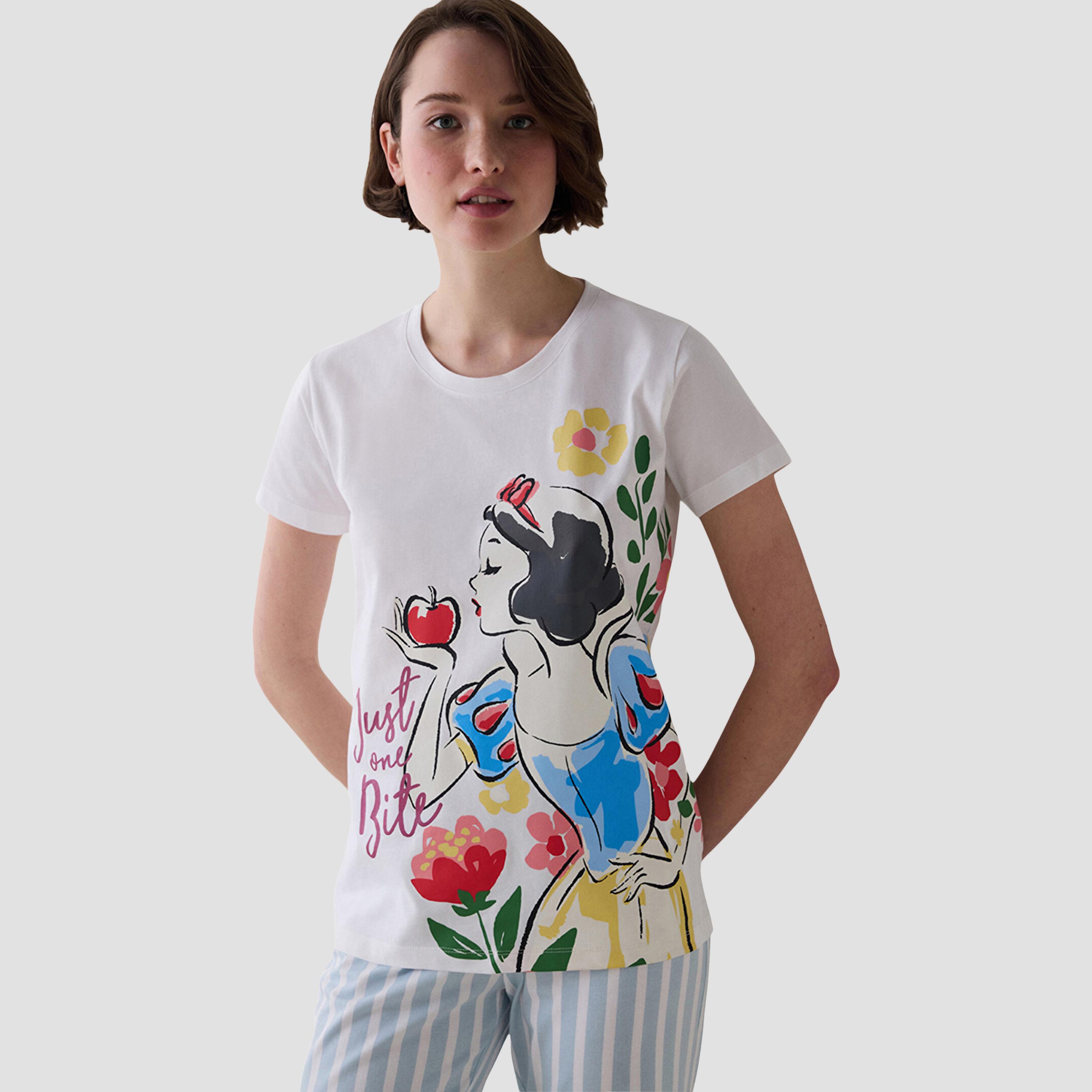 طقم تي شيرت وبيجامة نسائي بطبعة شخصية من بينتي-women-clothing-nightwear-pyjamas-longsets-image-5