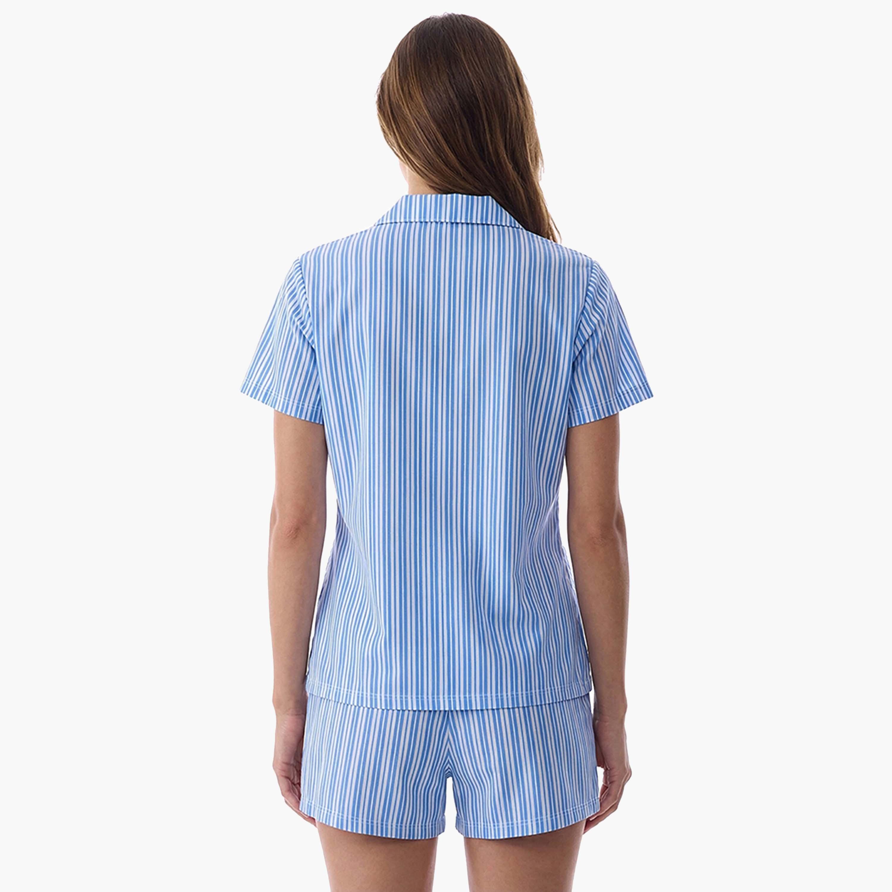 Penti Women's Stripes Shirt & Shorts Set-women-clothing-nightwear-pyjamas-shortsets-image-3