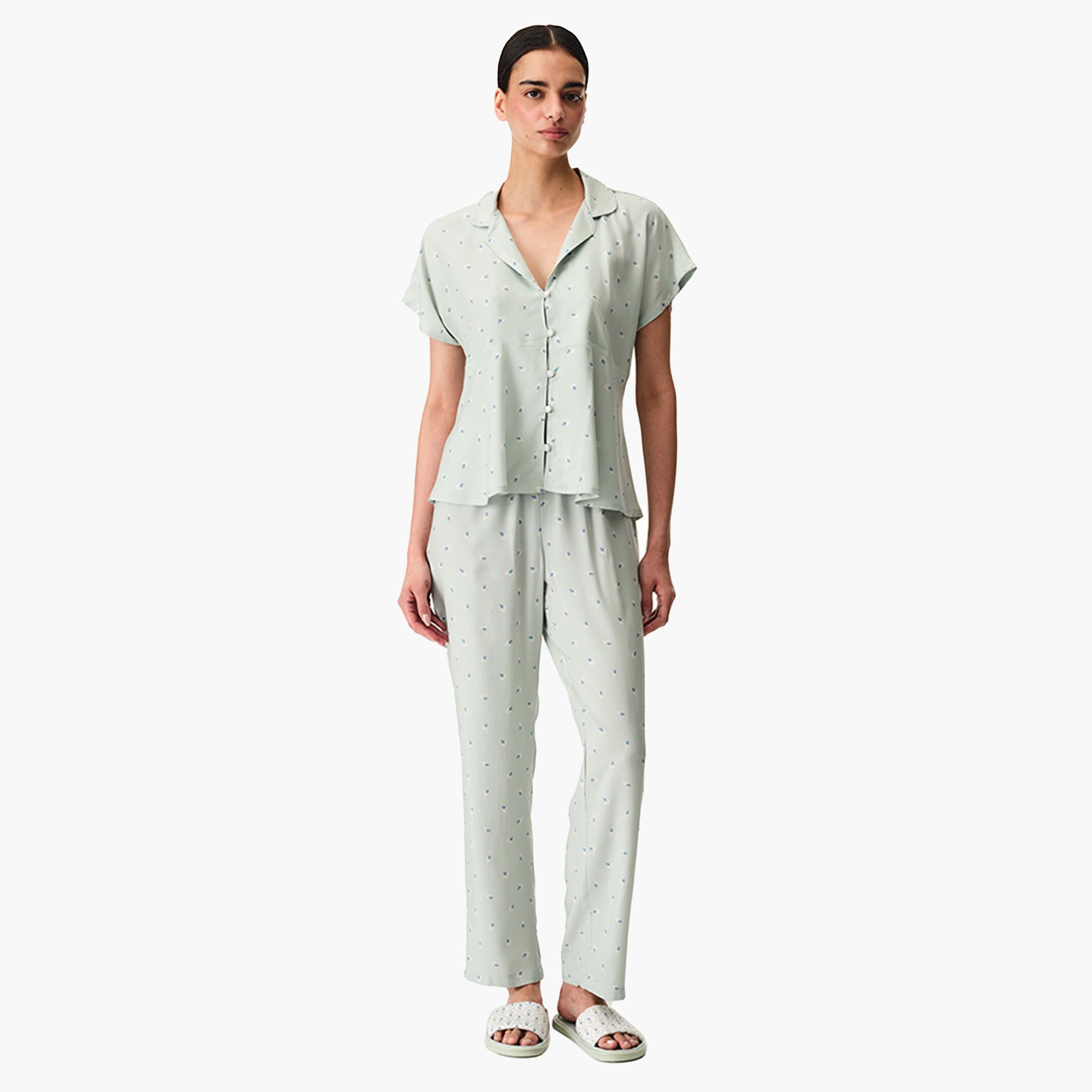 Penti Women's Floral Shirt & Pyjama Set-women-clothing-nightwear-pyjamas-longsets-image-1