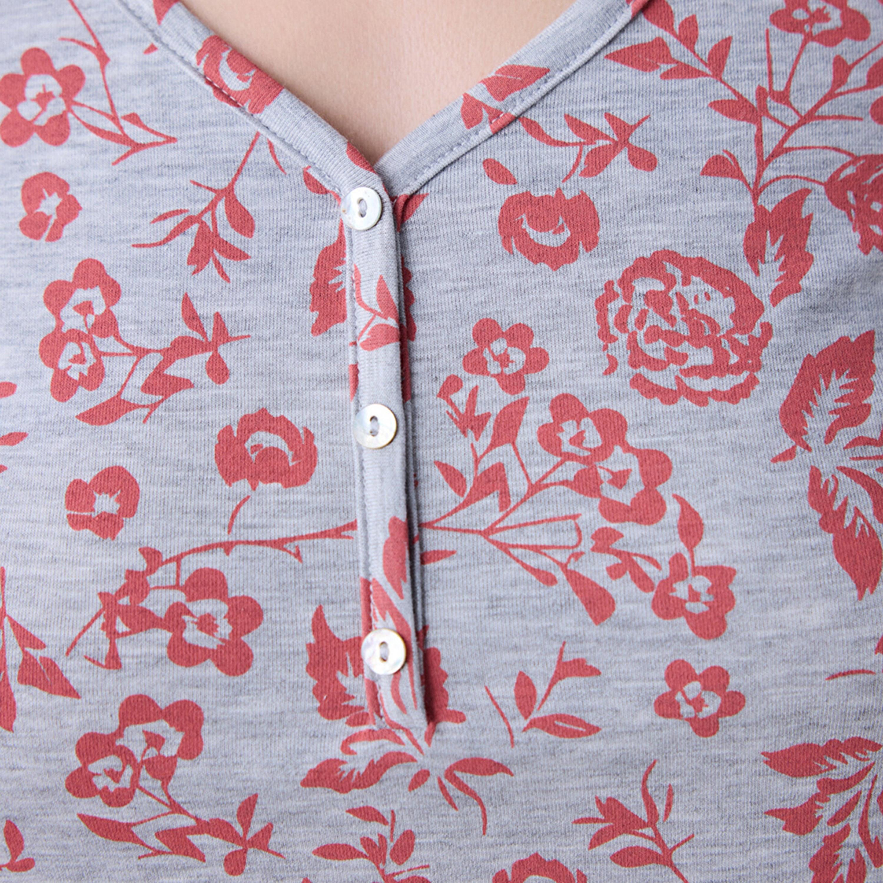 طقم نسائي من توب وشورت بطبعة زهور من بينتي-women-clothing-nightwear-pyjamas-shortsets-image-5
