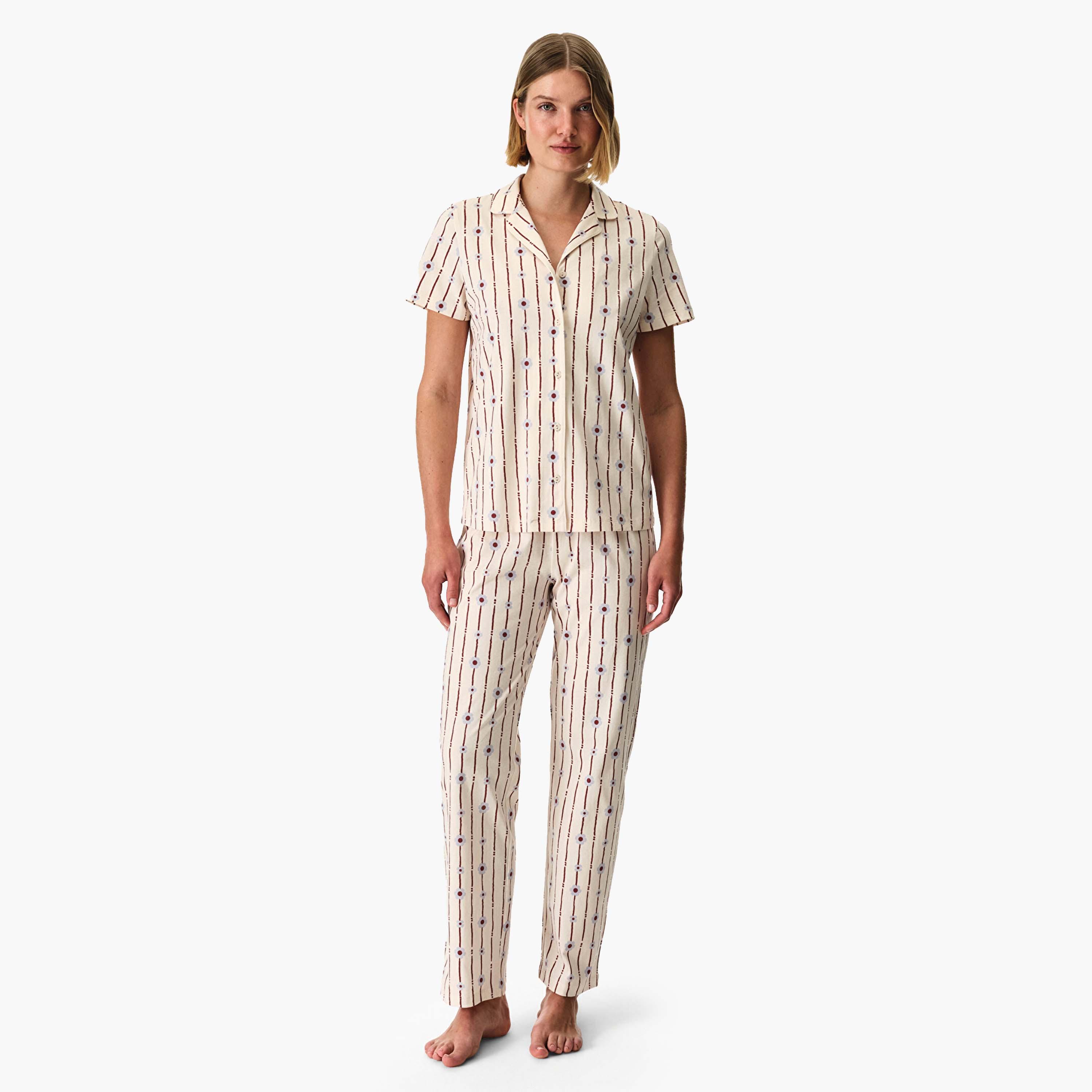 Penti Women's Stripes Shirt & Pyjama Set-women-clothing-nightwear-pyjamas-longsets-image-1